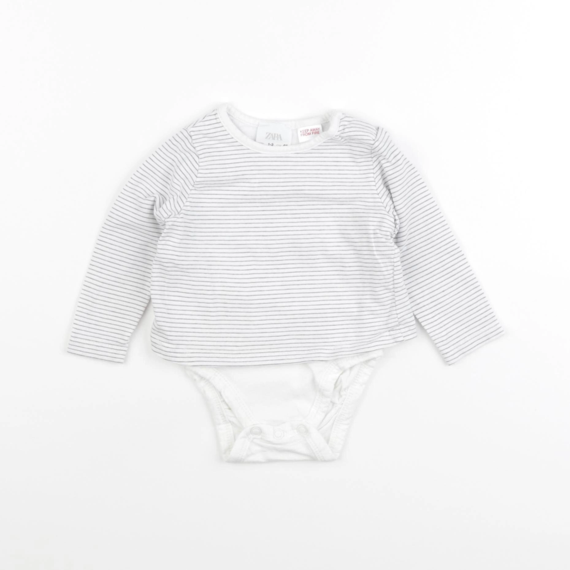 Zara - body tee-shirt blanc - 1/3 mois