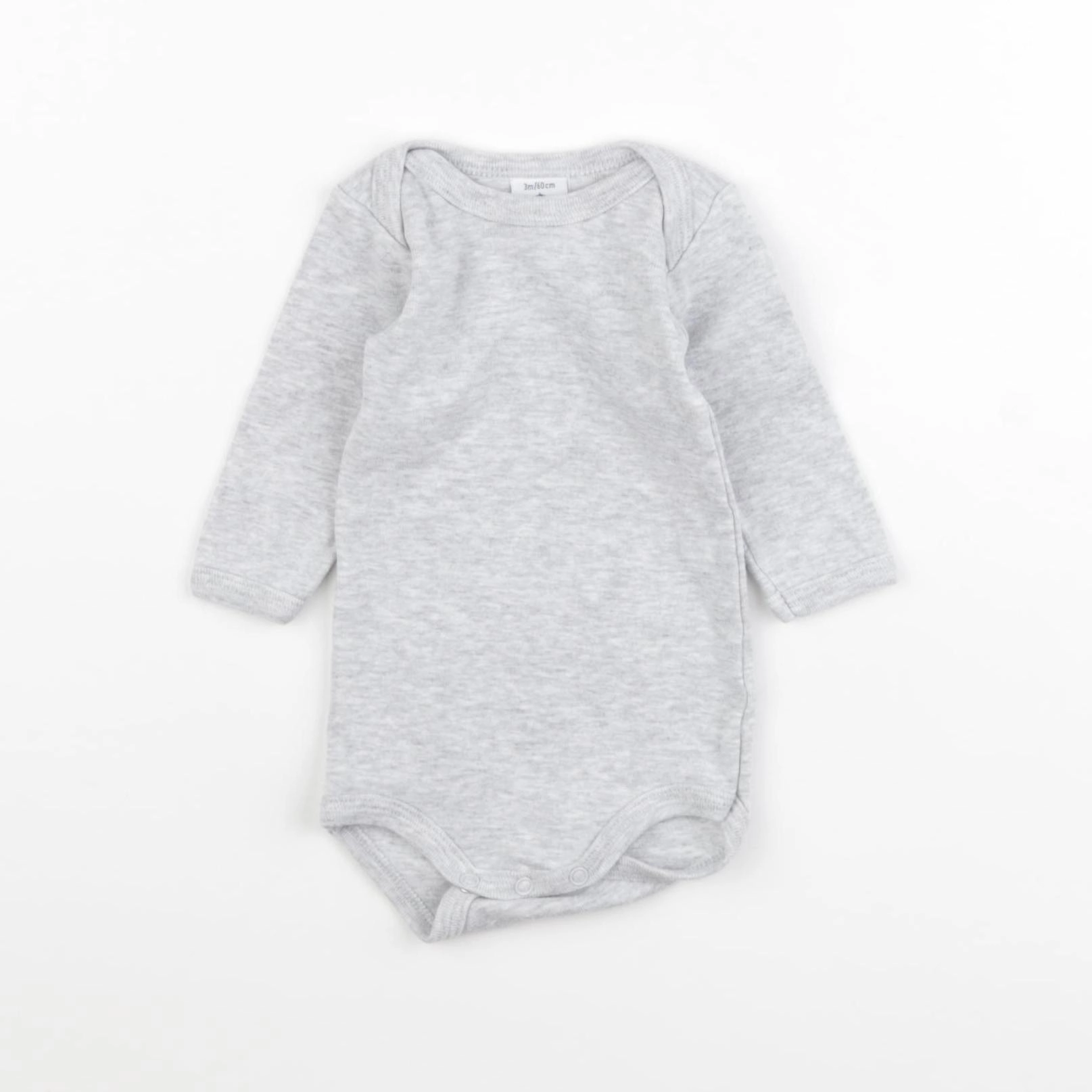 Petit Bateau - body gris - 3 mois