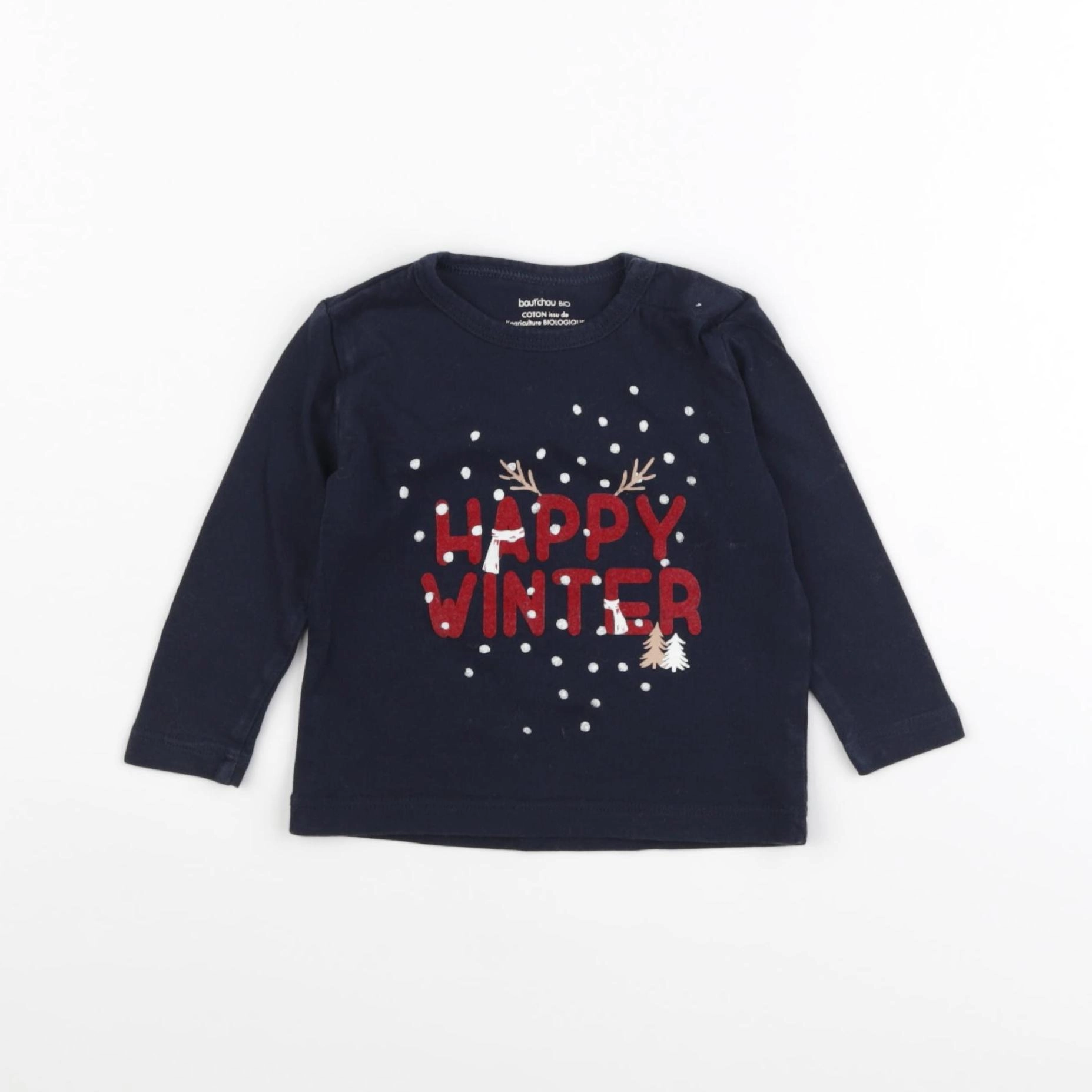 Boutchou - tee-shirt bleu - 6 mois