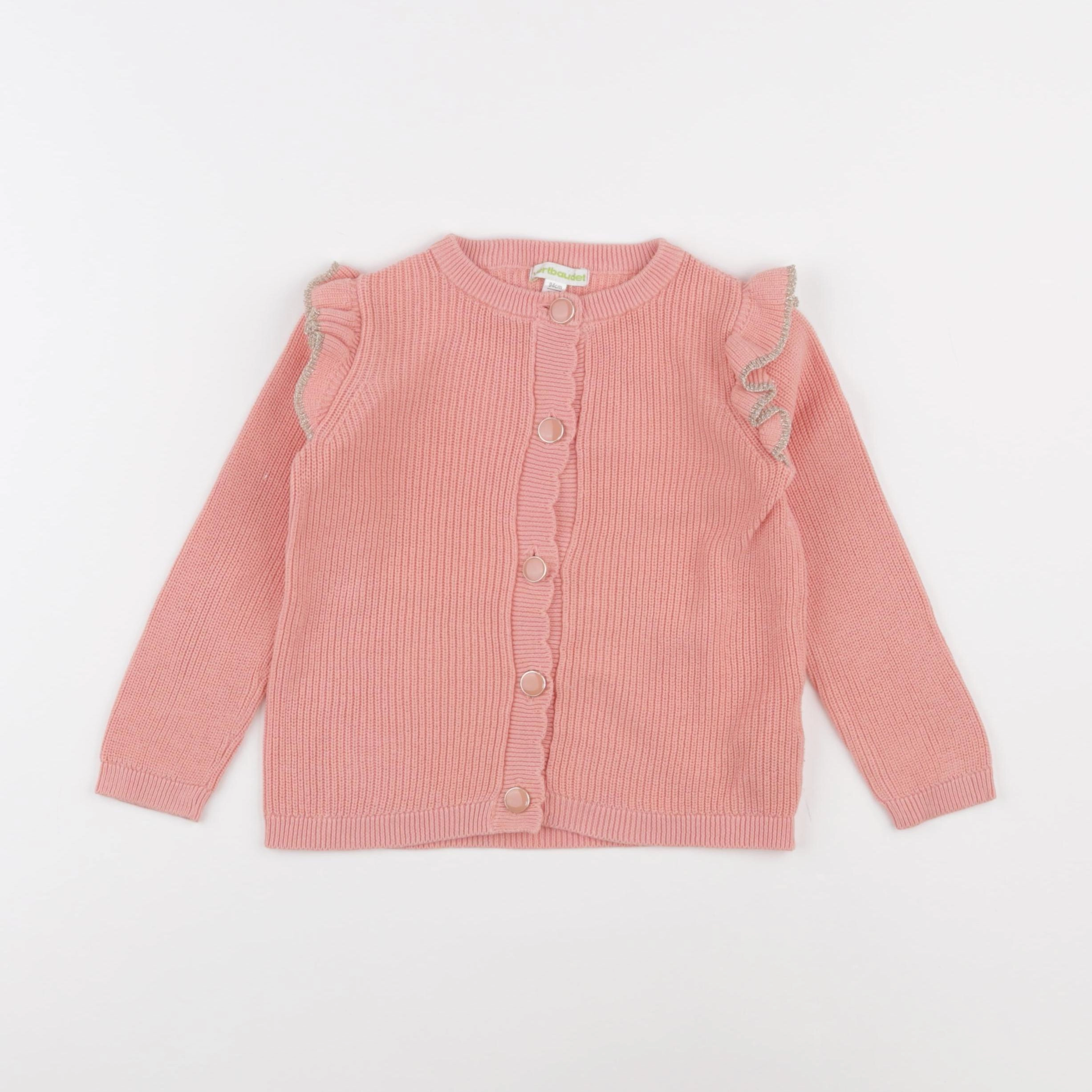 Vertbaudet - gilet rose - 5 ans