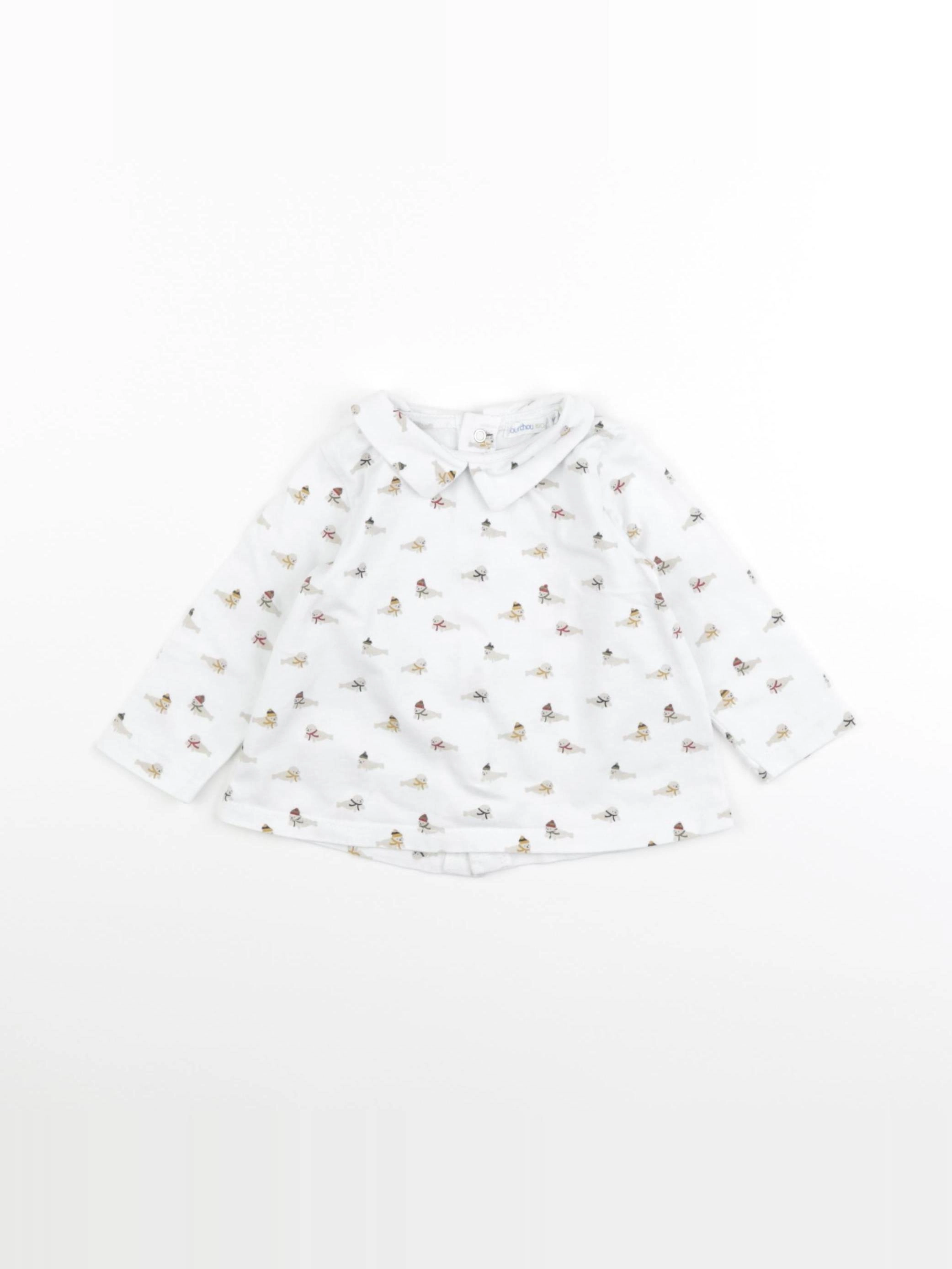 Boutchou - tee-shirt blanc - 6 mois