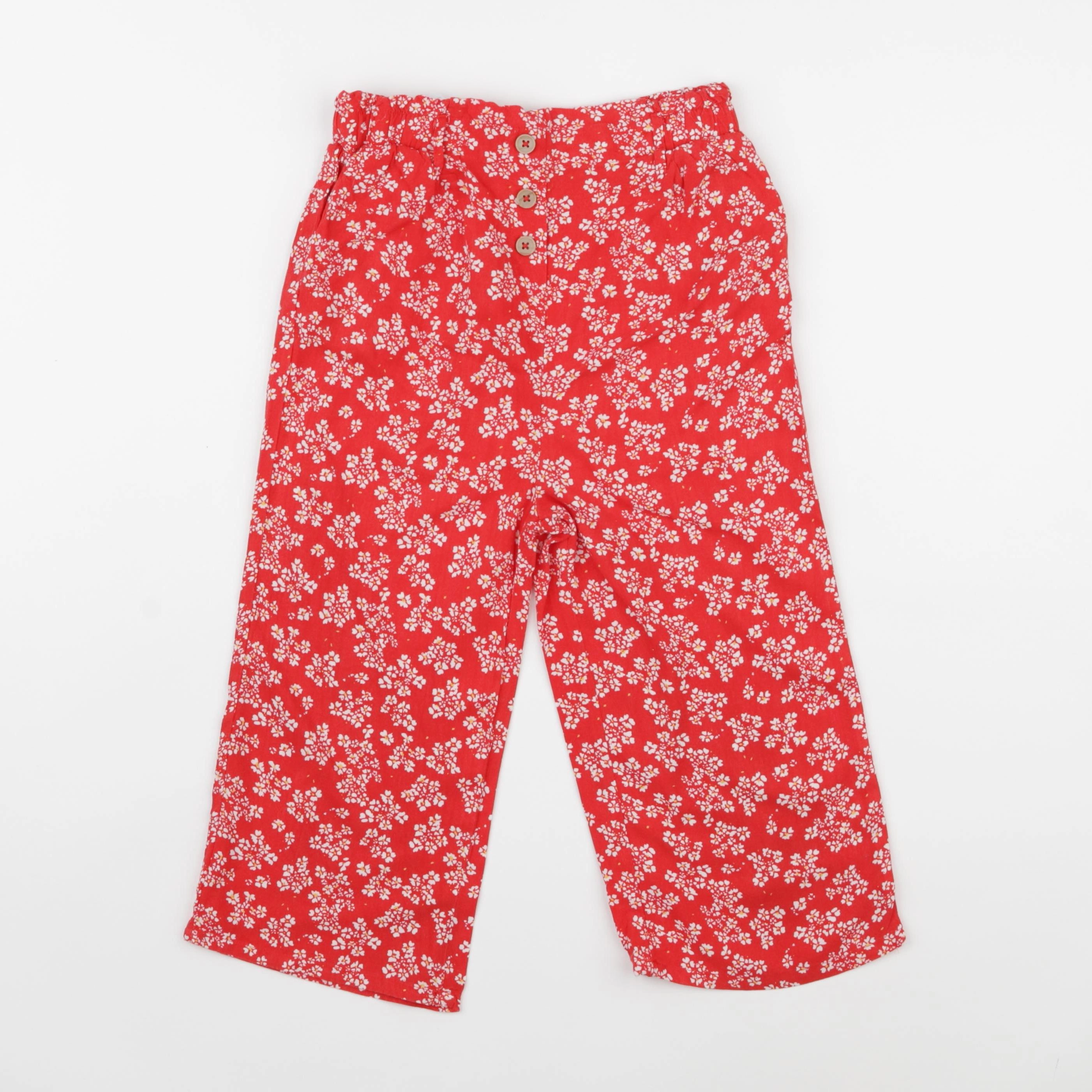 Vertbaudet - pantalon rouge - 8 ans