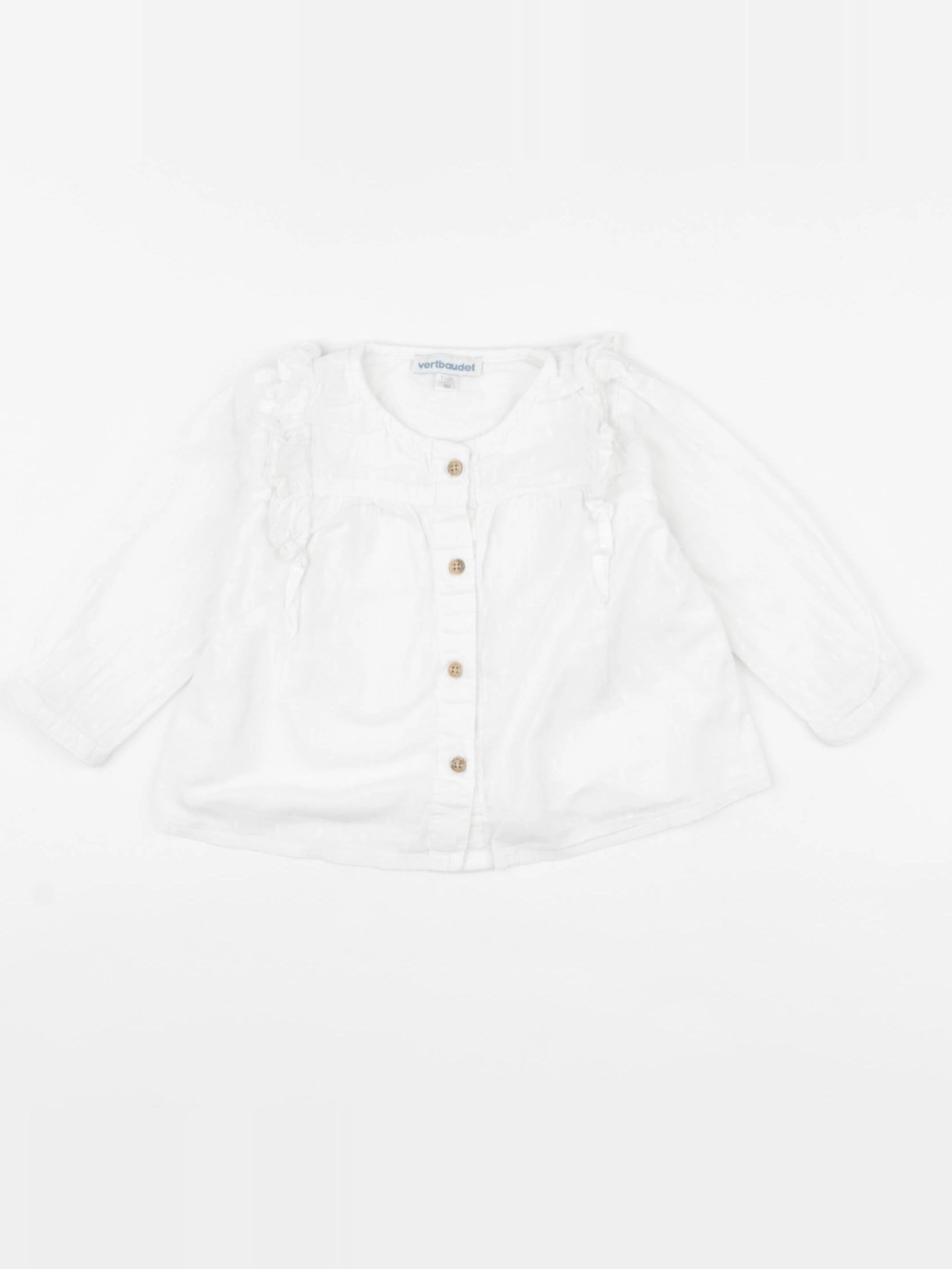 Vertbaudet - blouse blanc - 9 mois