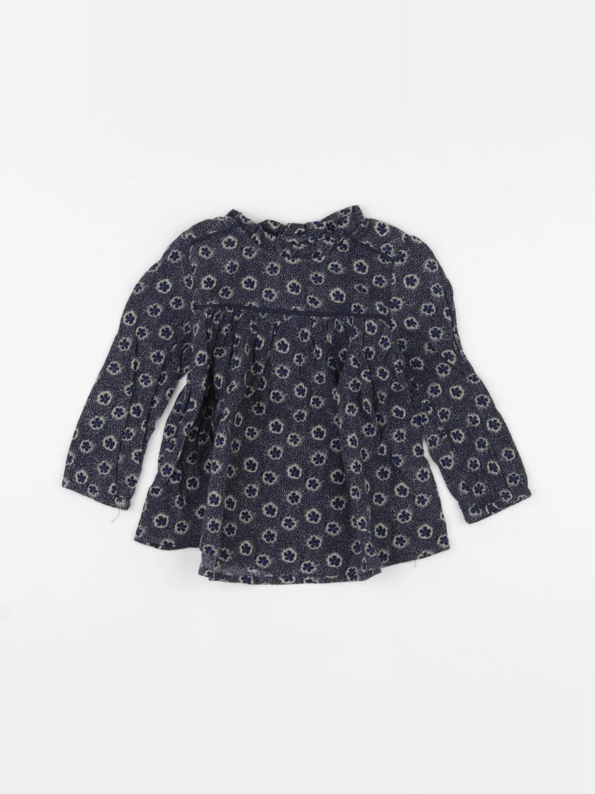 Boutchou - blouse bleu - 9 mois