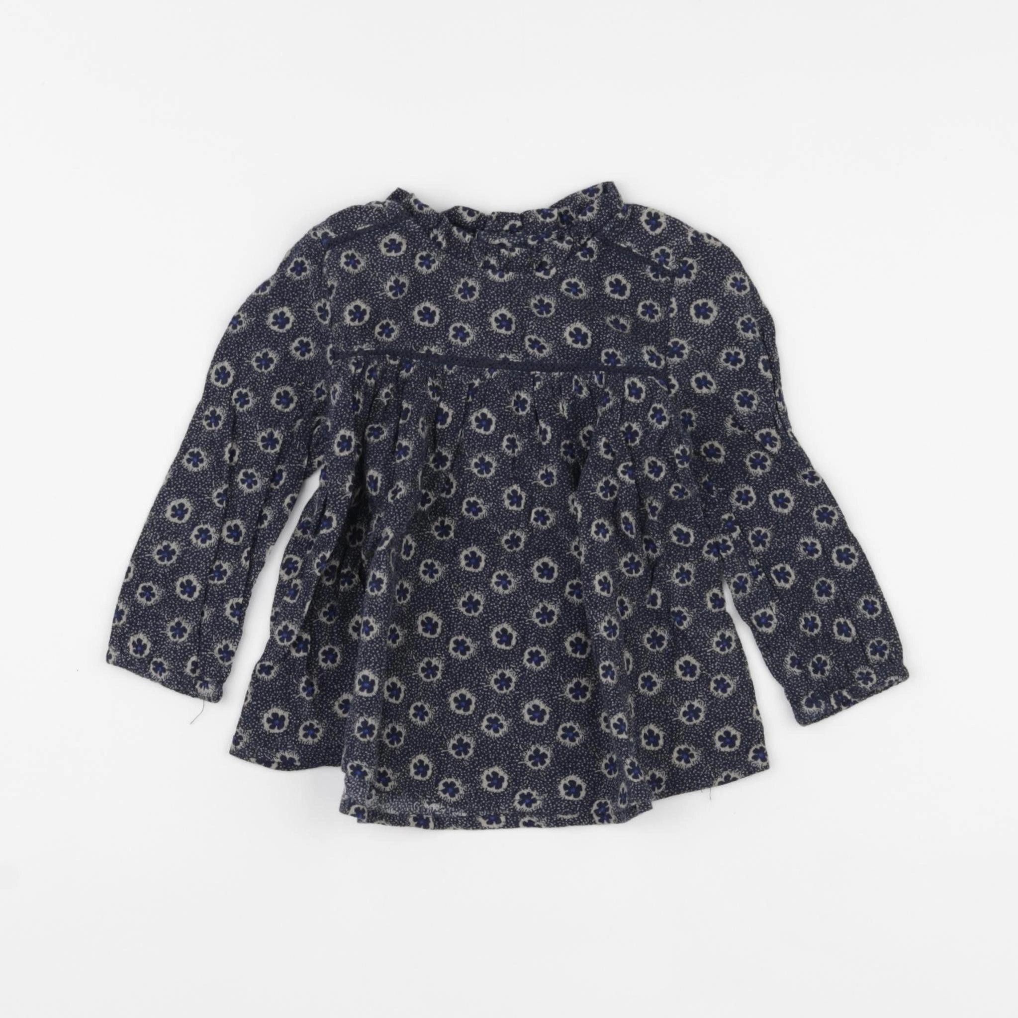 Boutchou - blouse bleu - 9 mois