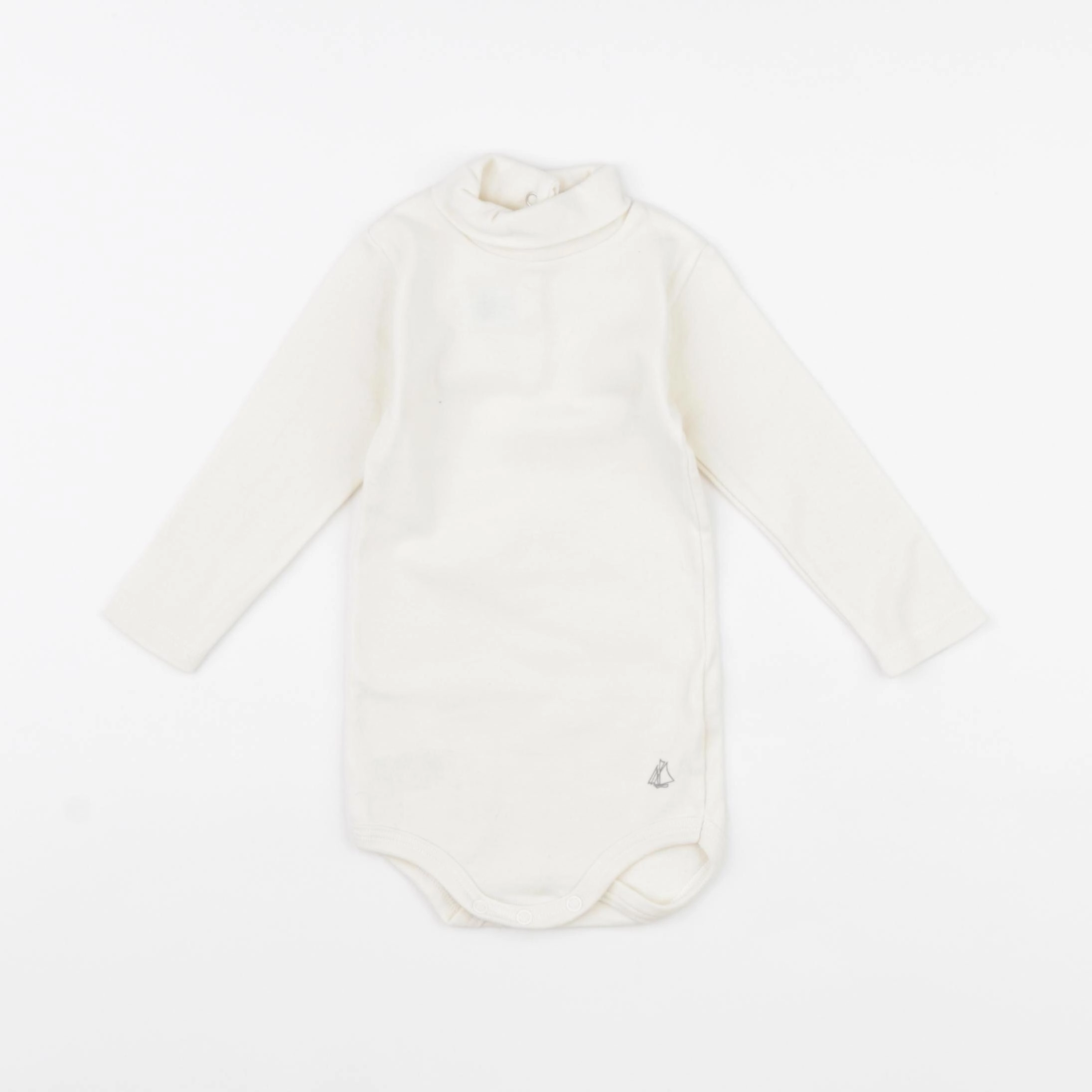 Petit Bateau - body à col beige - 6 mois