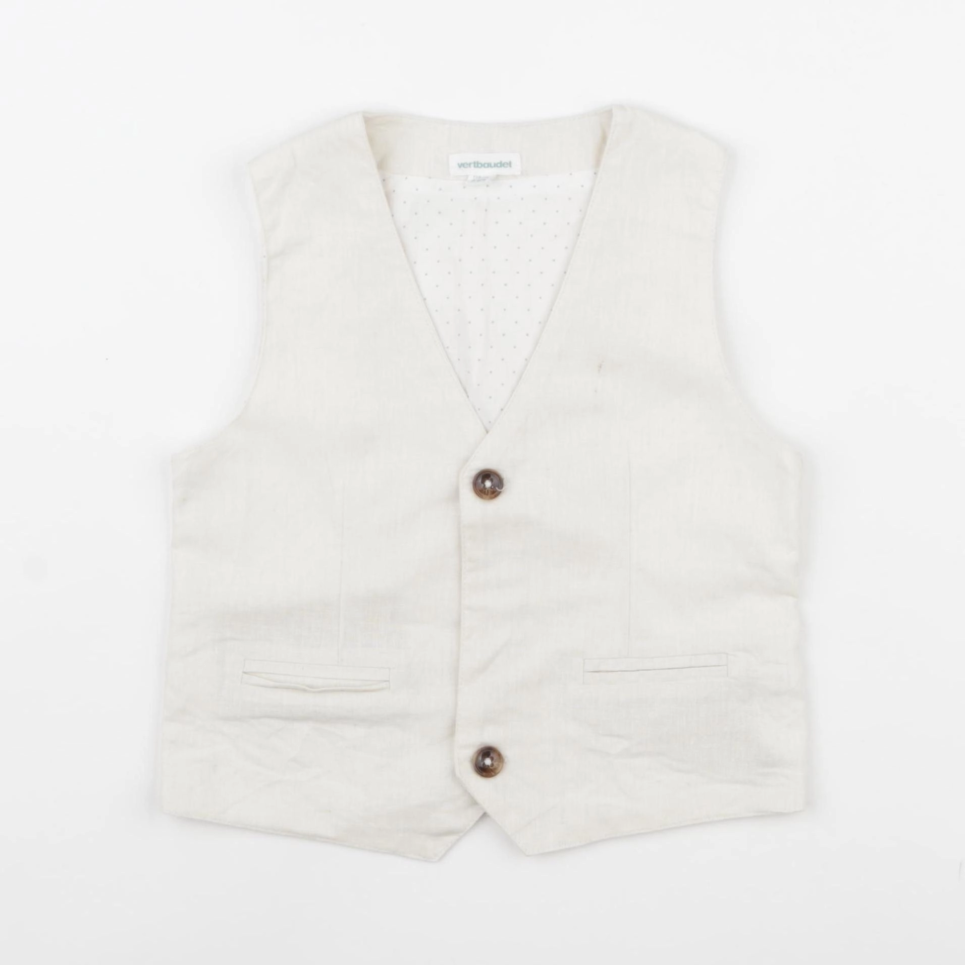 Vertbaudet - gilet beige - 5 ans