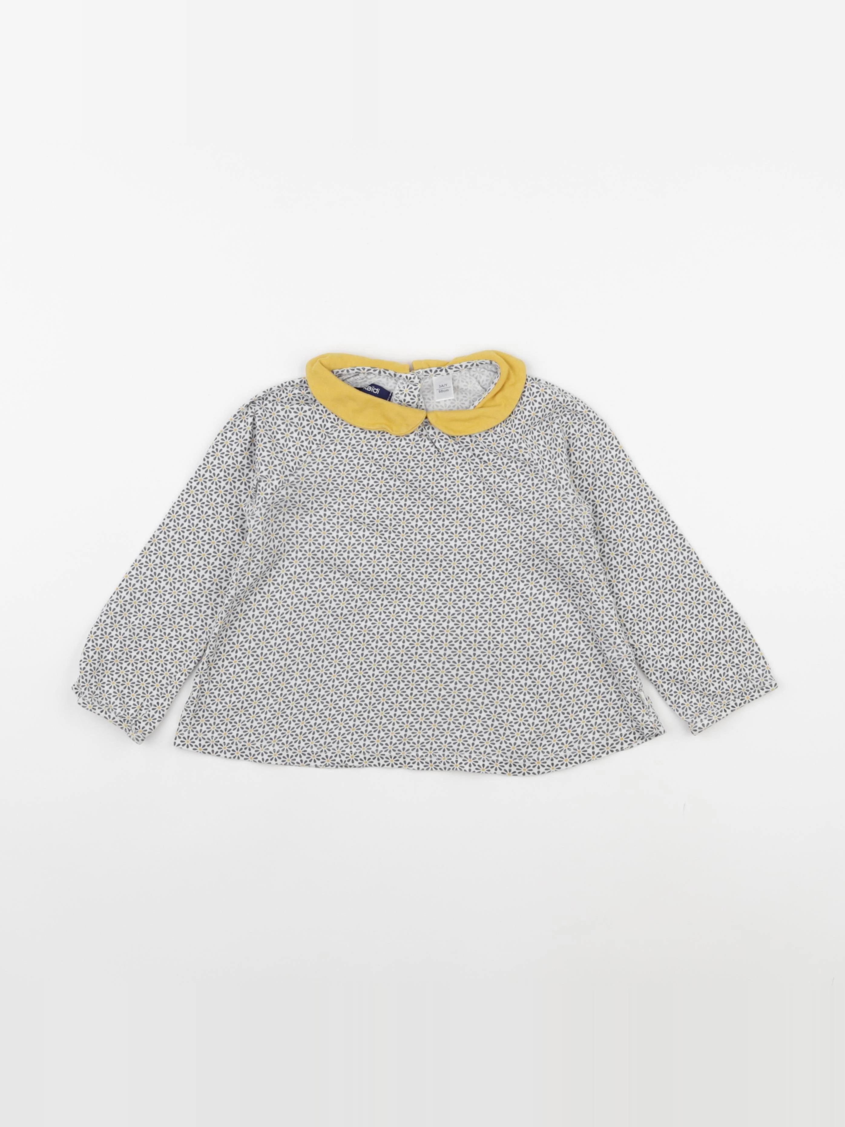 Okaidi - tee-shirt jaune, blanc - 3 ans