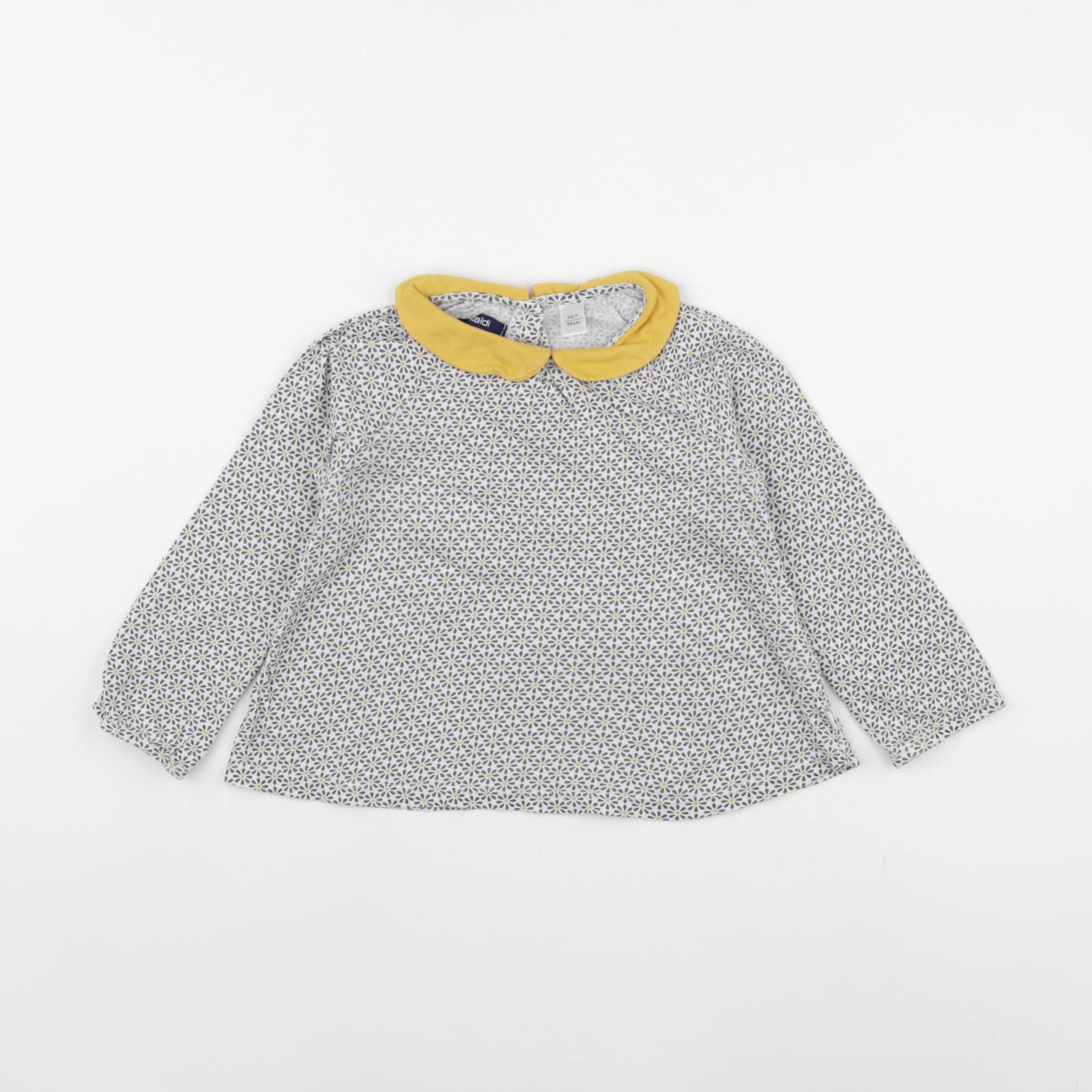 Okaidi - tee-shirt jaune, blanc - 3 ans