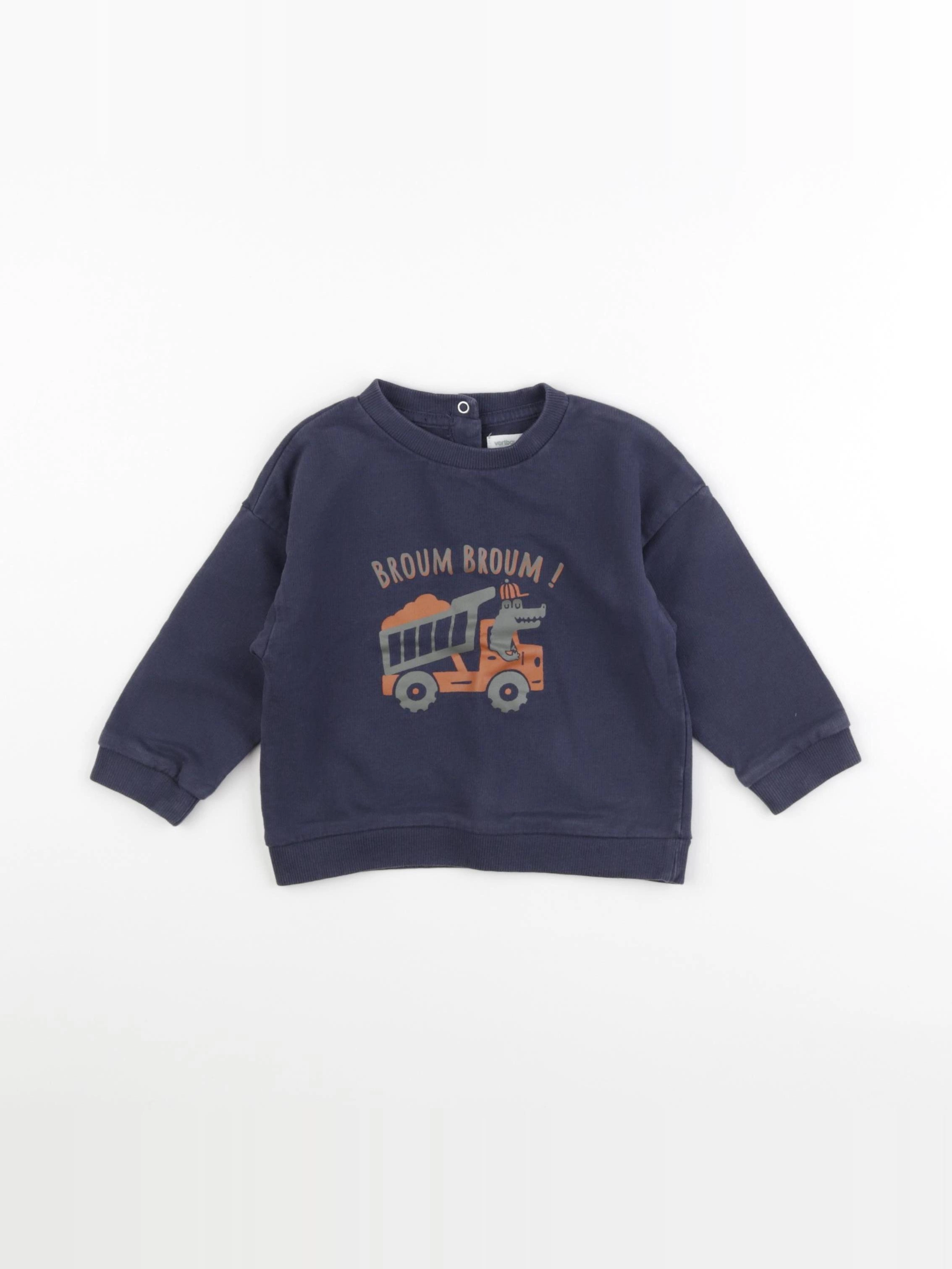 Vertbaudet - sweat bleu - 18 mois