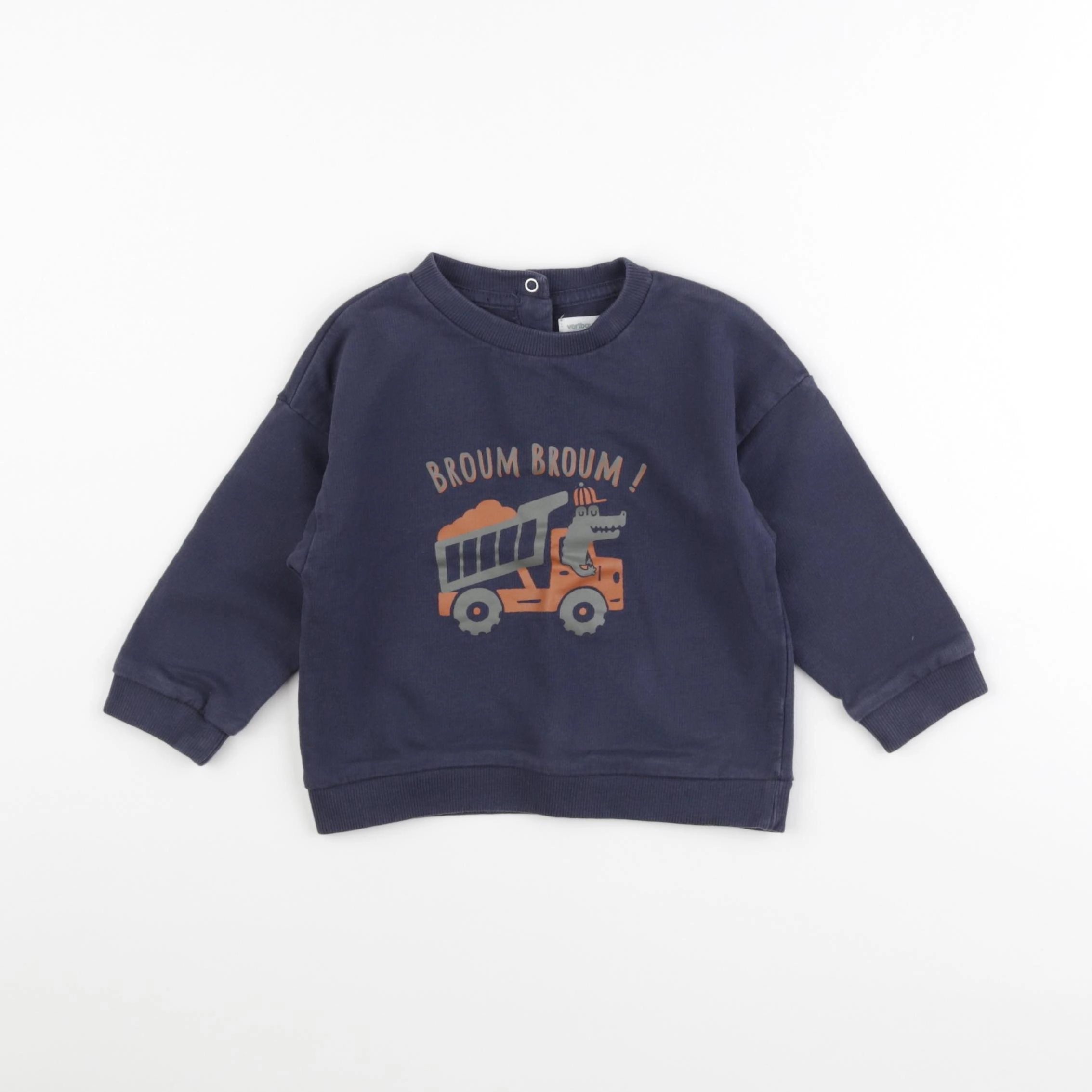 Vertbaudet - sweat bleu - 18 mois