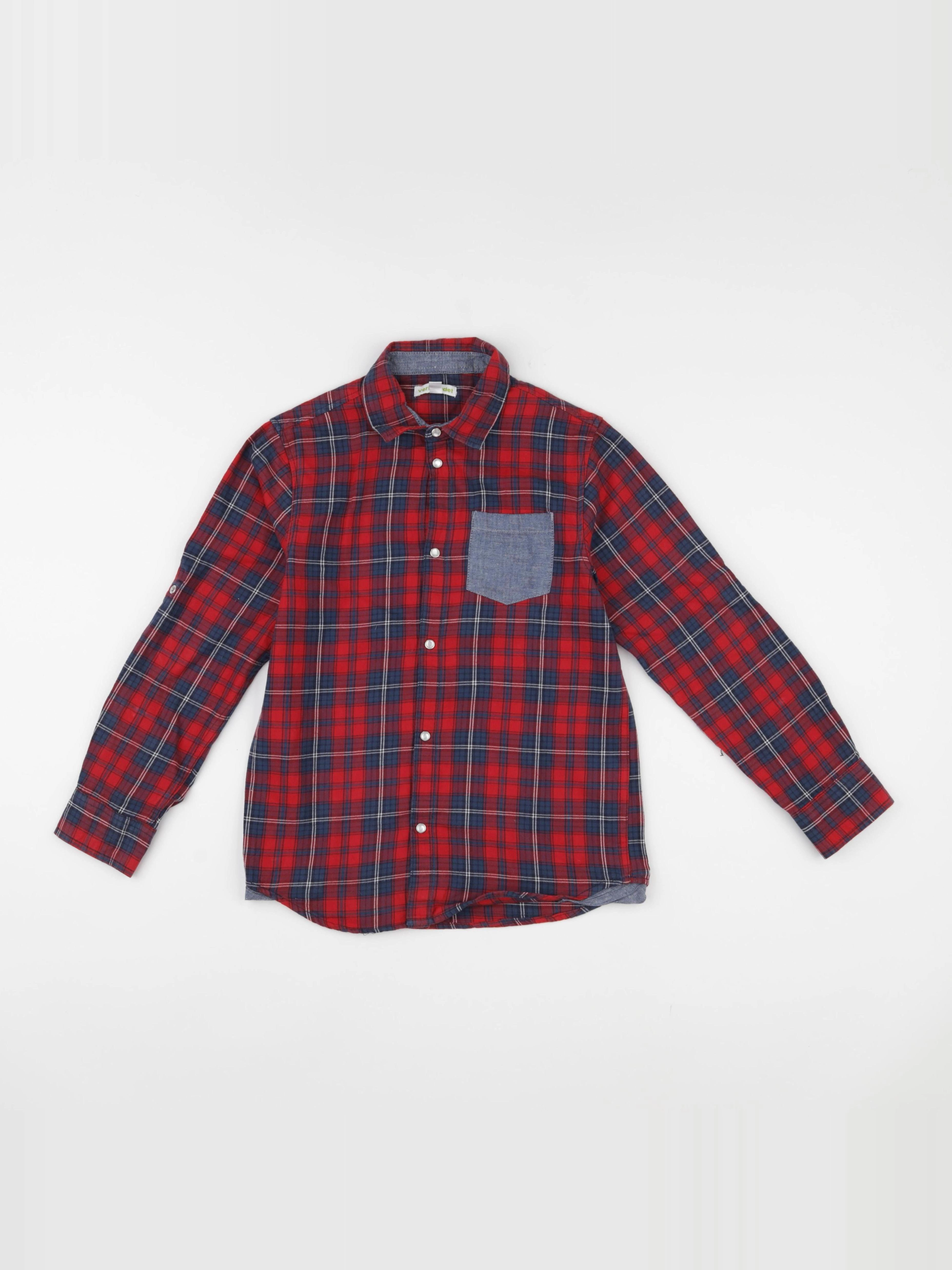 Vertbaudet - chemise rouge - 10 ans