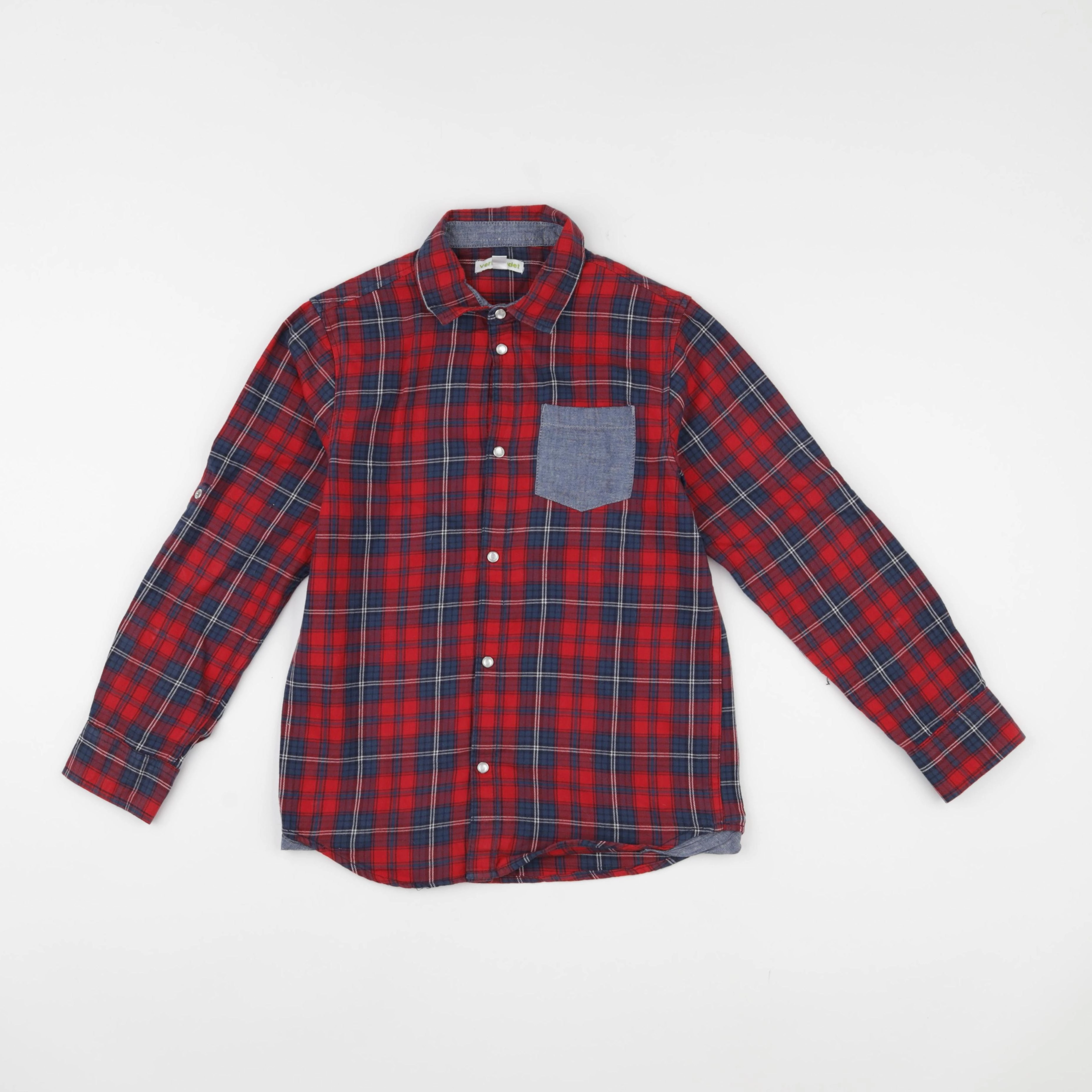 Vertbaudet - chemise rouge - 10 ans