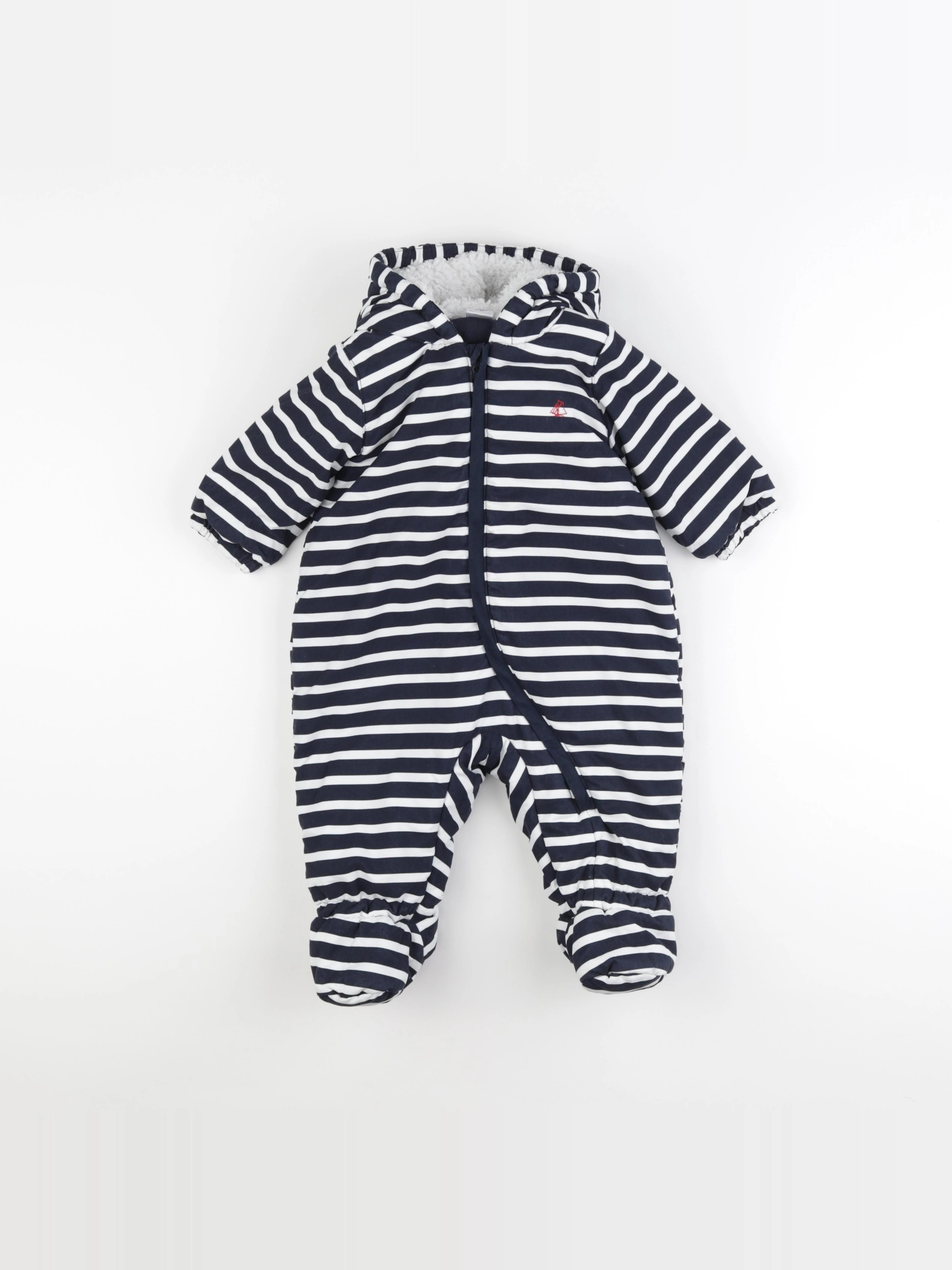 Petit Bateau - combi-pilote bleu - 12 mois