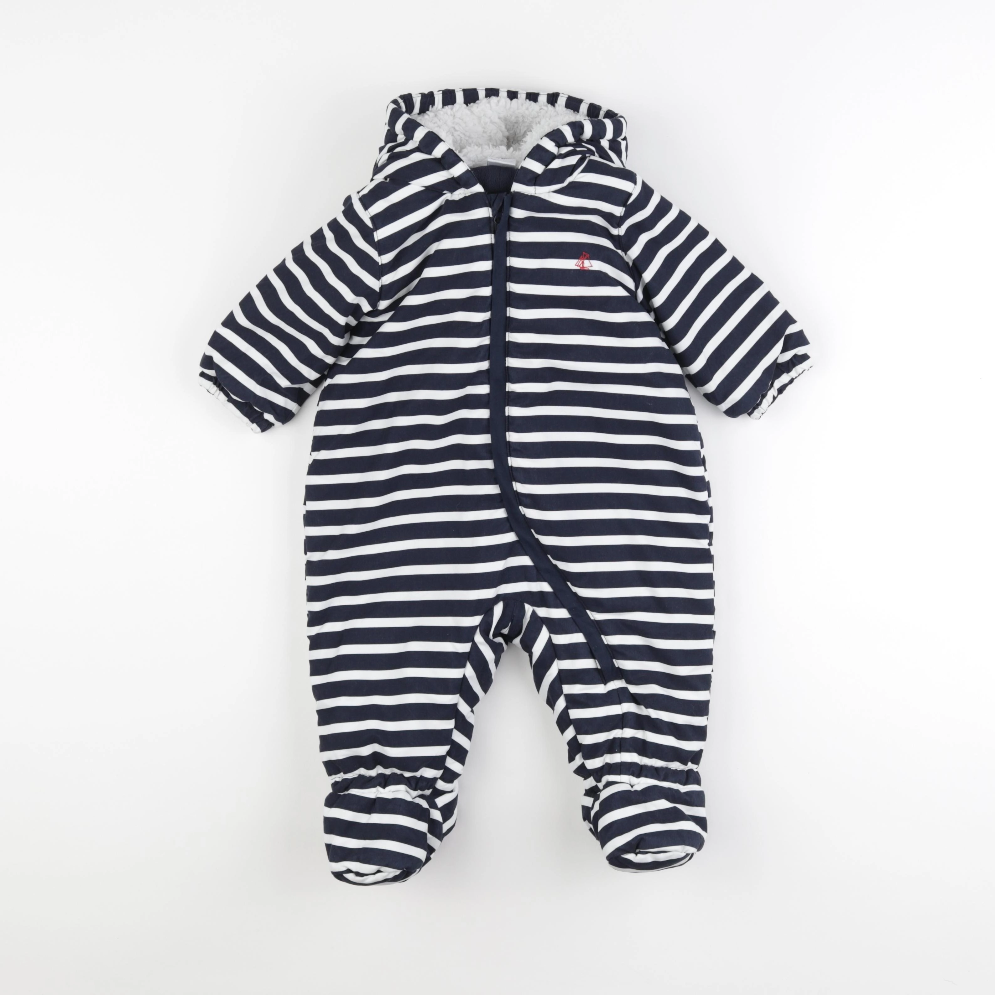 Petit Bateau - combi-pilote bleu - 12 mois