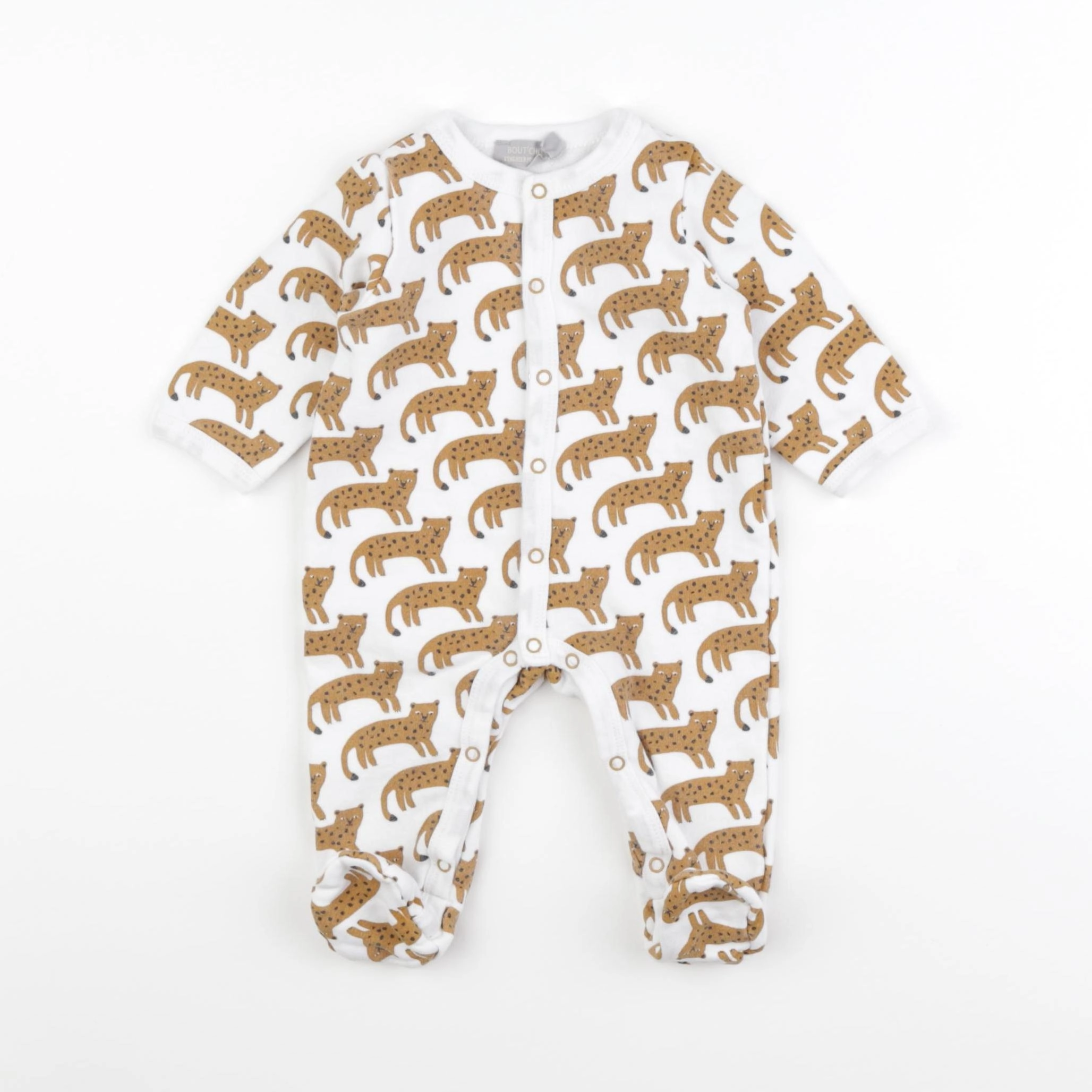 Boutchou - pyjama coton marron - 3 mois