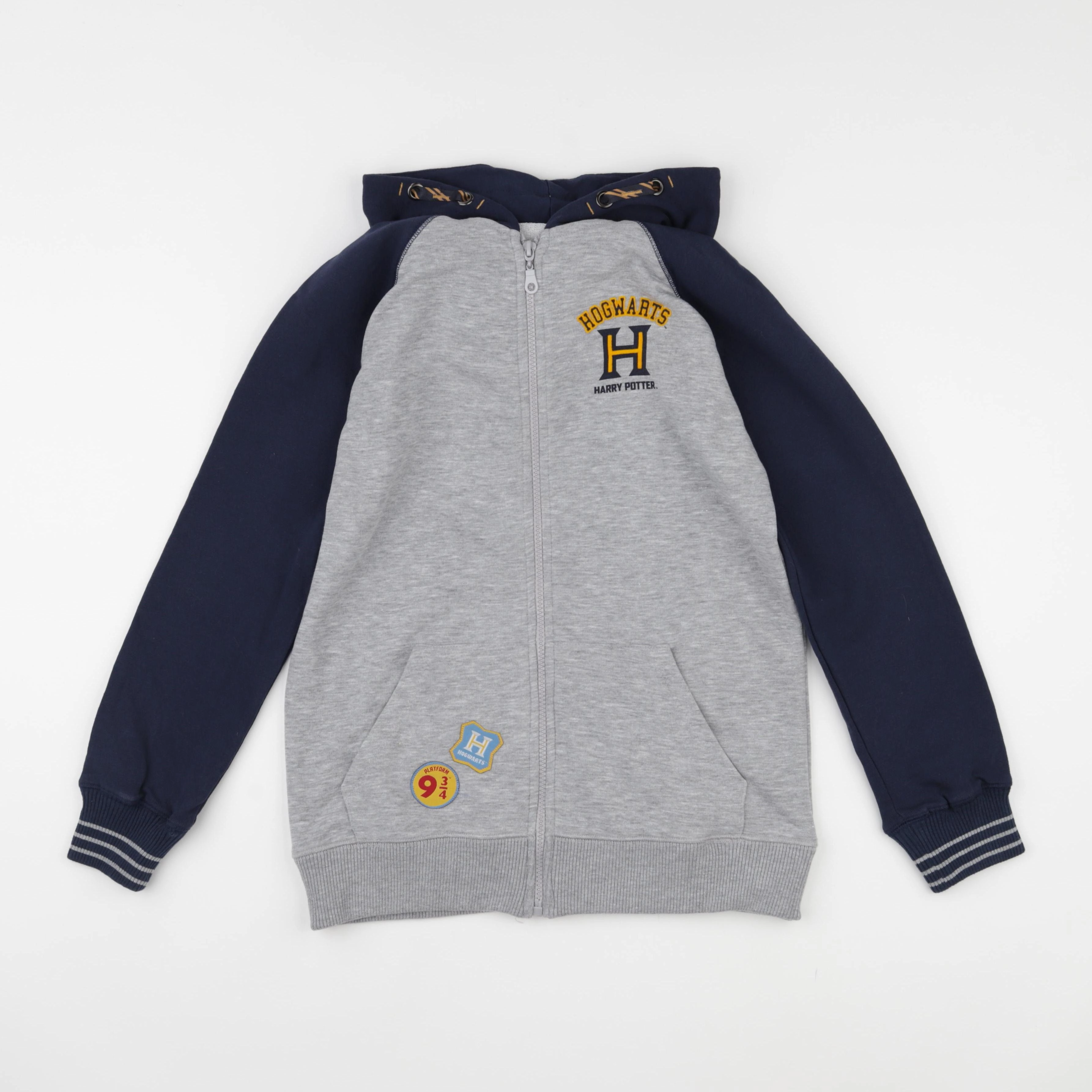 Vertbaudet - gilet bleu, gris - 12 ans