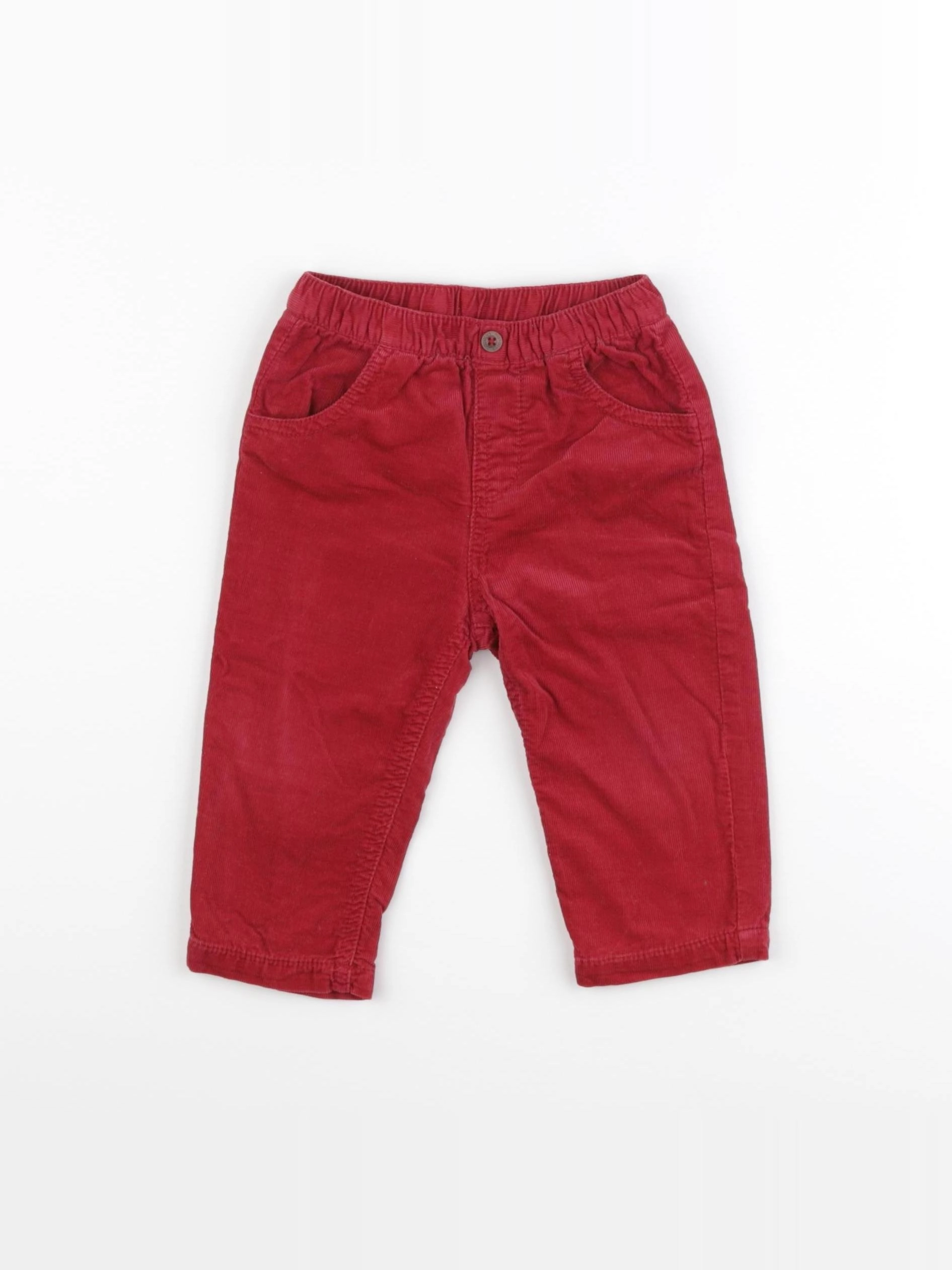 Natalys - pantalon rouge - 12 mois