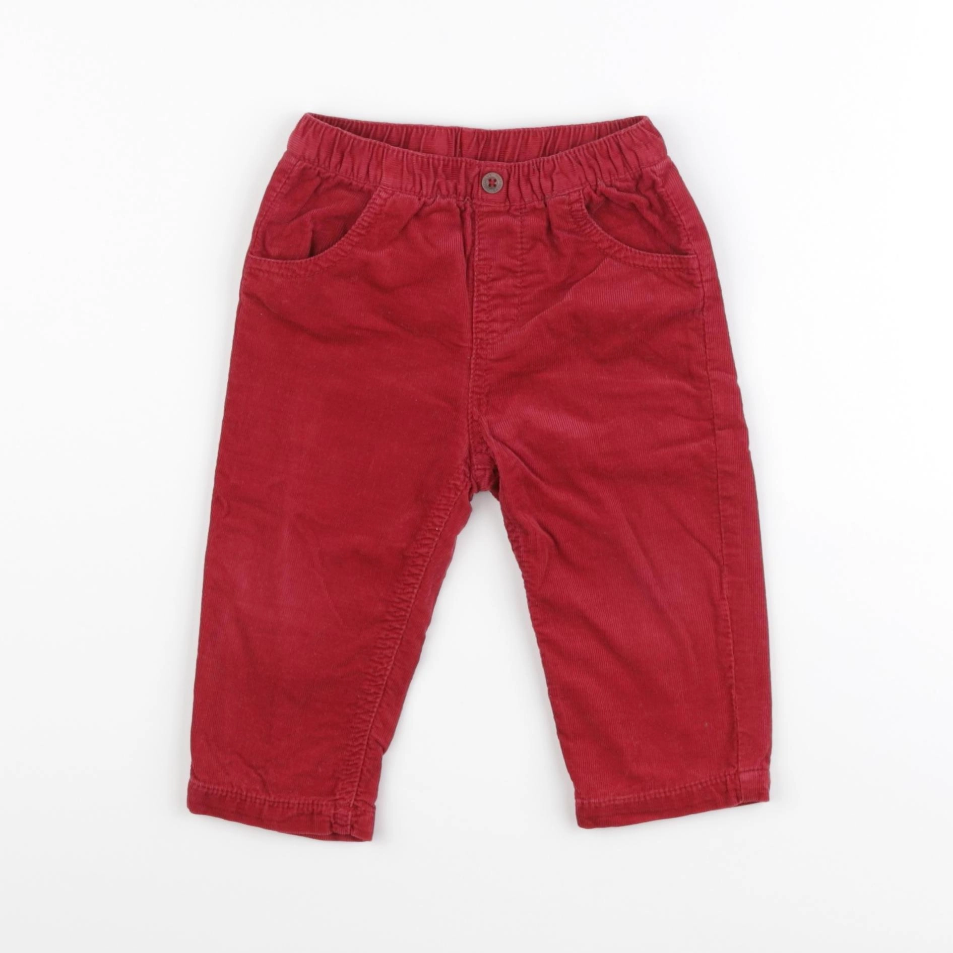Natalys - pantalon rouge - 12 mois
