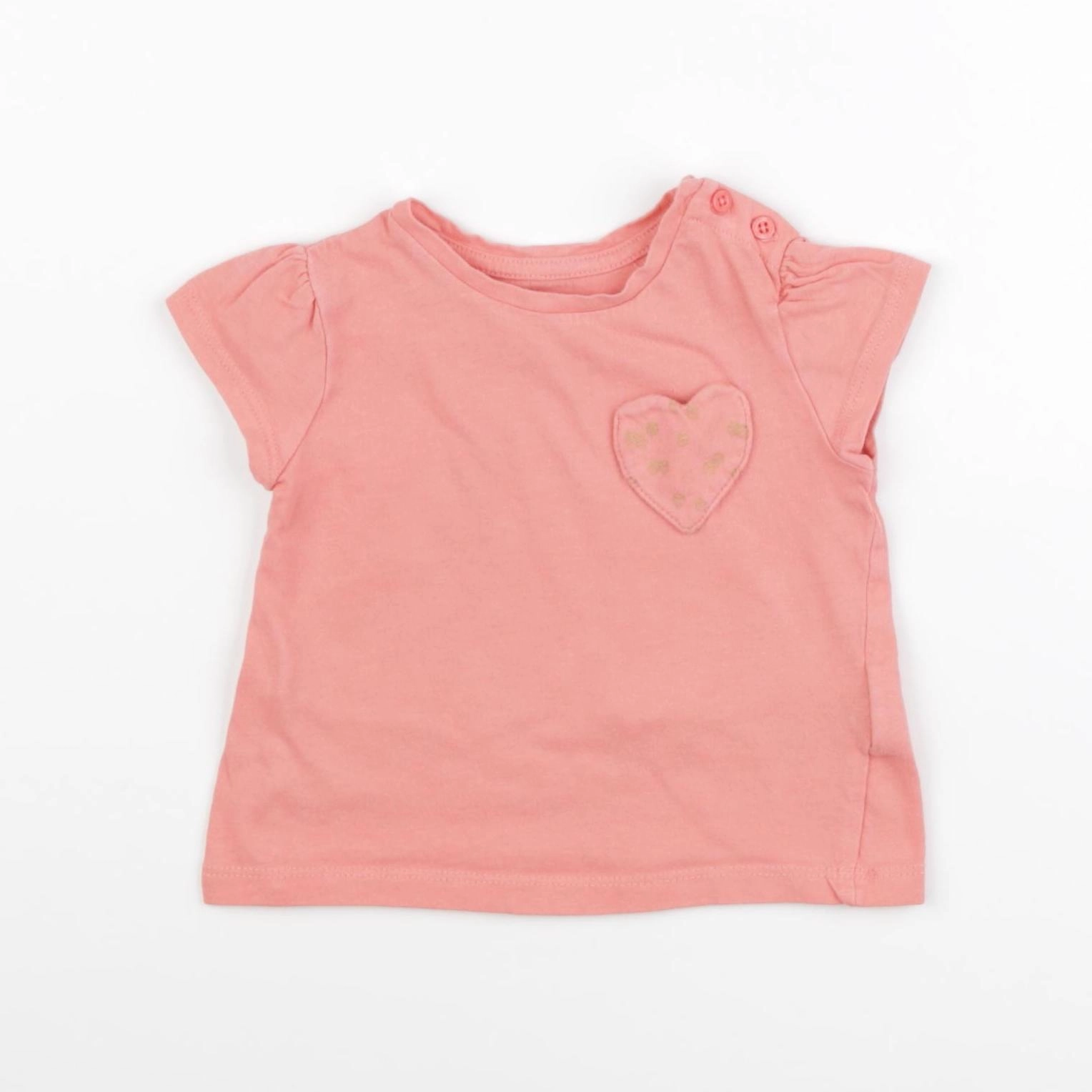 Vertbaudet - tee-shirt rose - 9 mois