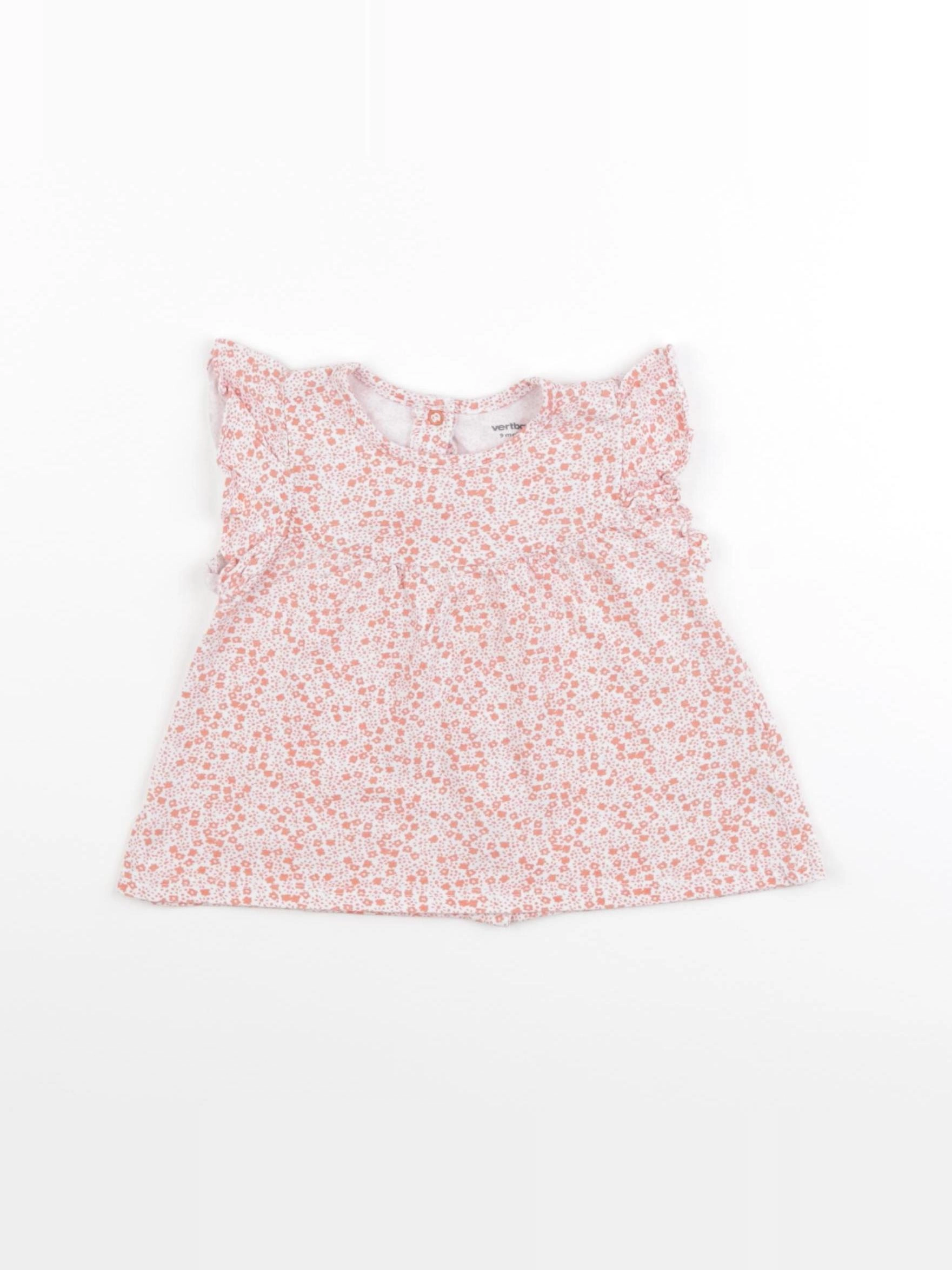 Vertbaudet - tee-shirt orange - 9 mois