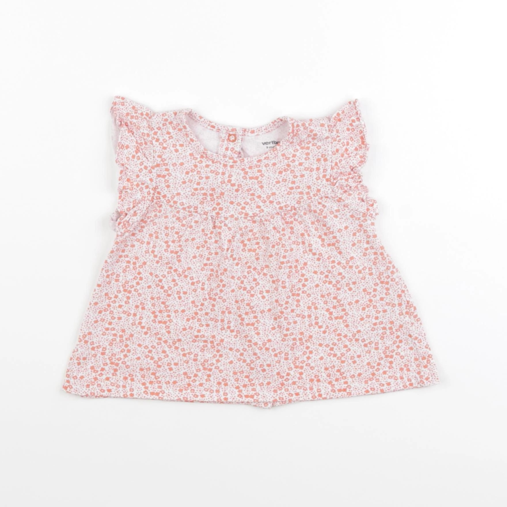 Vertbaudet - tee-shirt orange - 9 mois