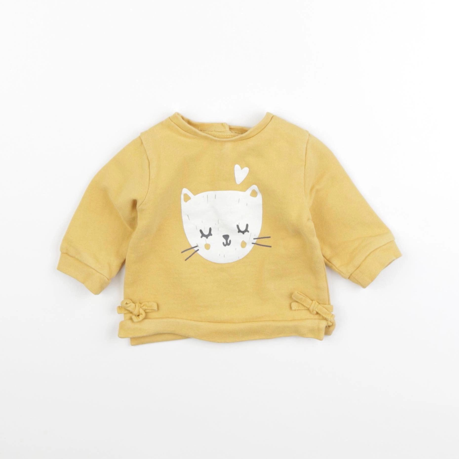 Vertbaudet - sweat jaune - 3 mois