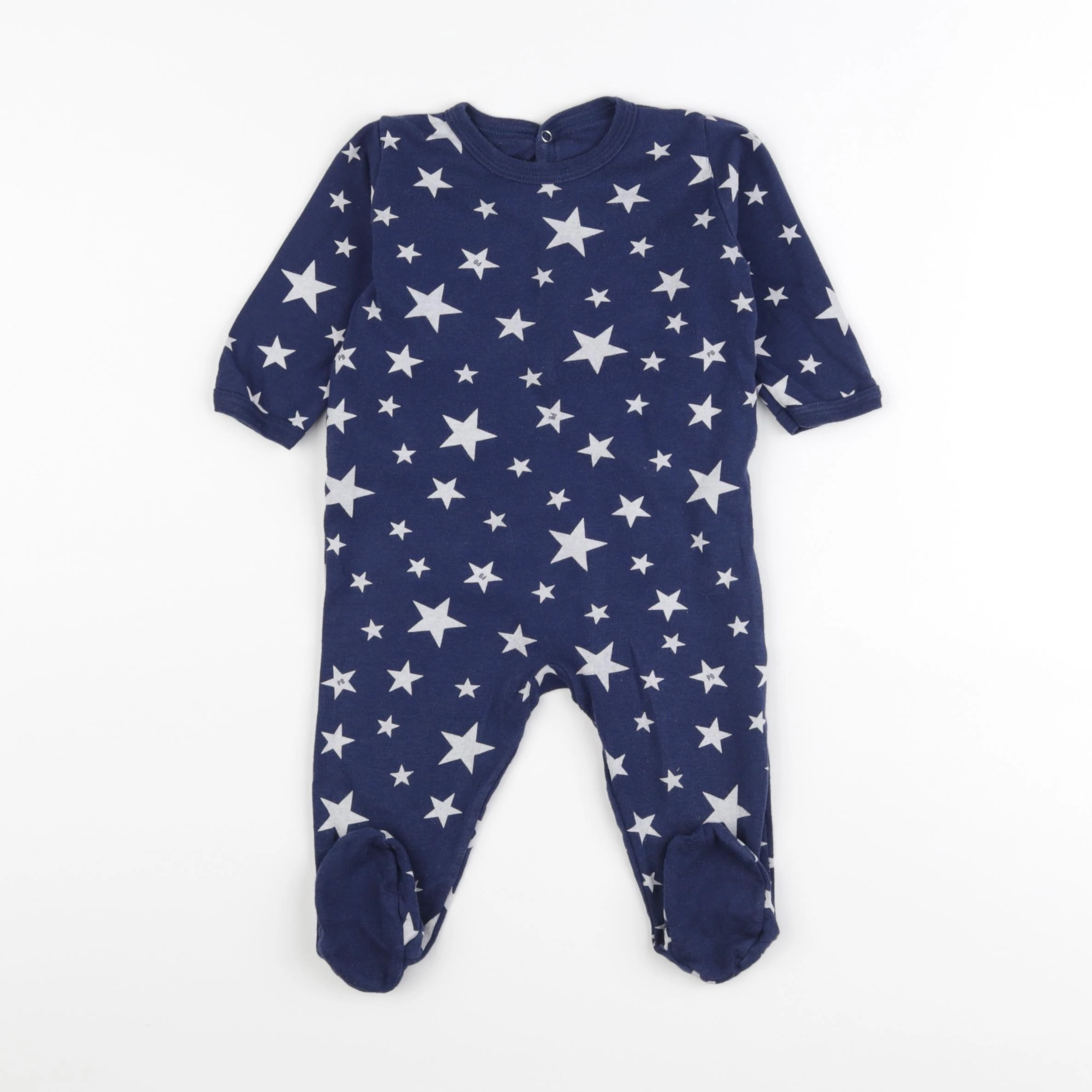 Petit Bateau - pyjama coton bleu - 6 mois