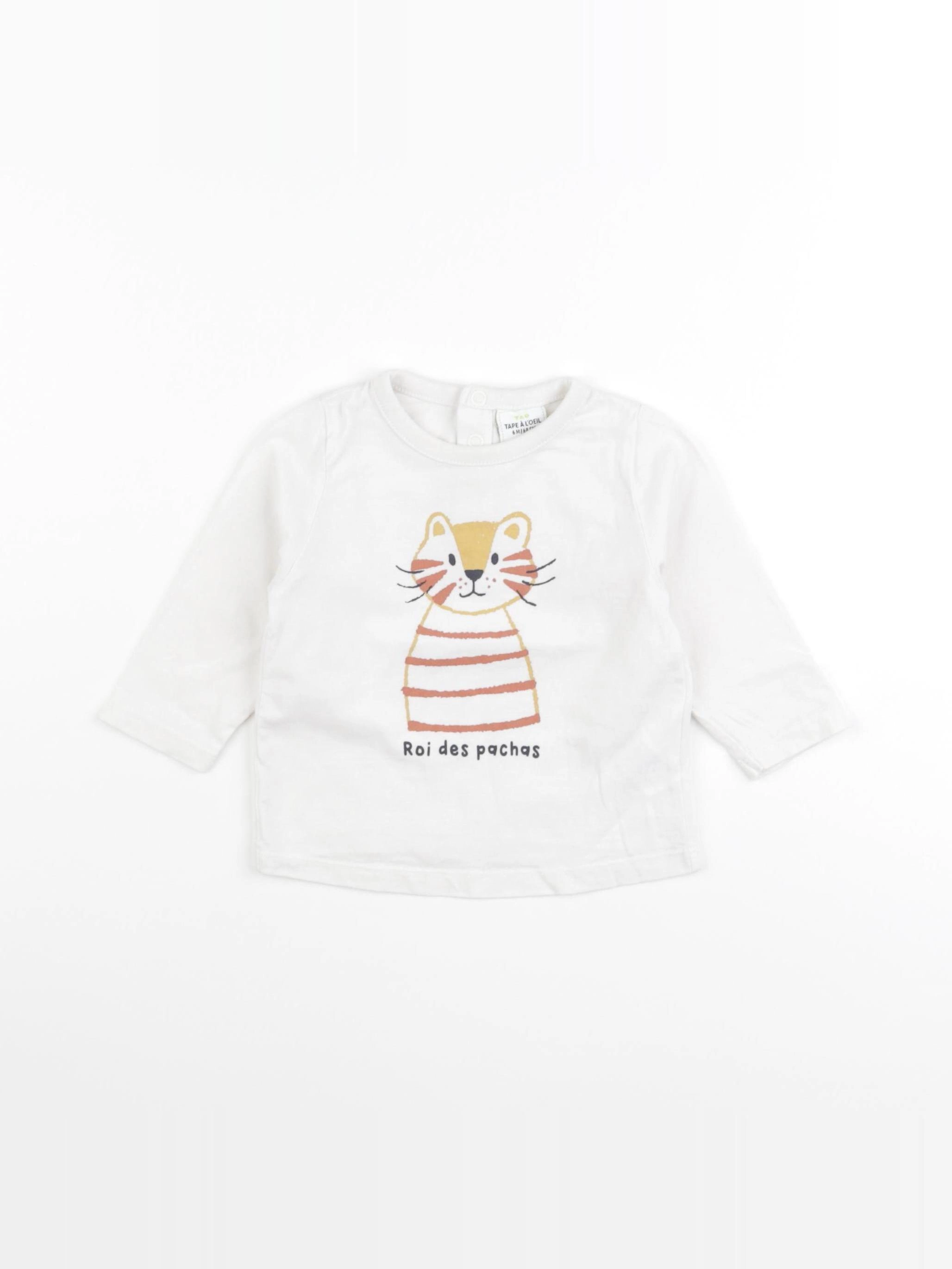 Tape à l'oeil - tee-shirt blanc - 6 mois