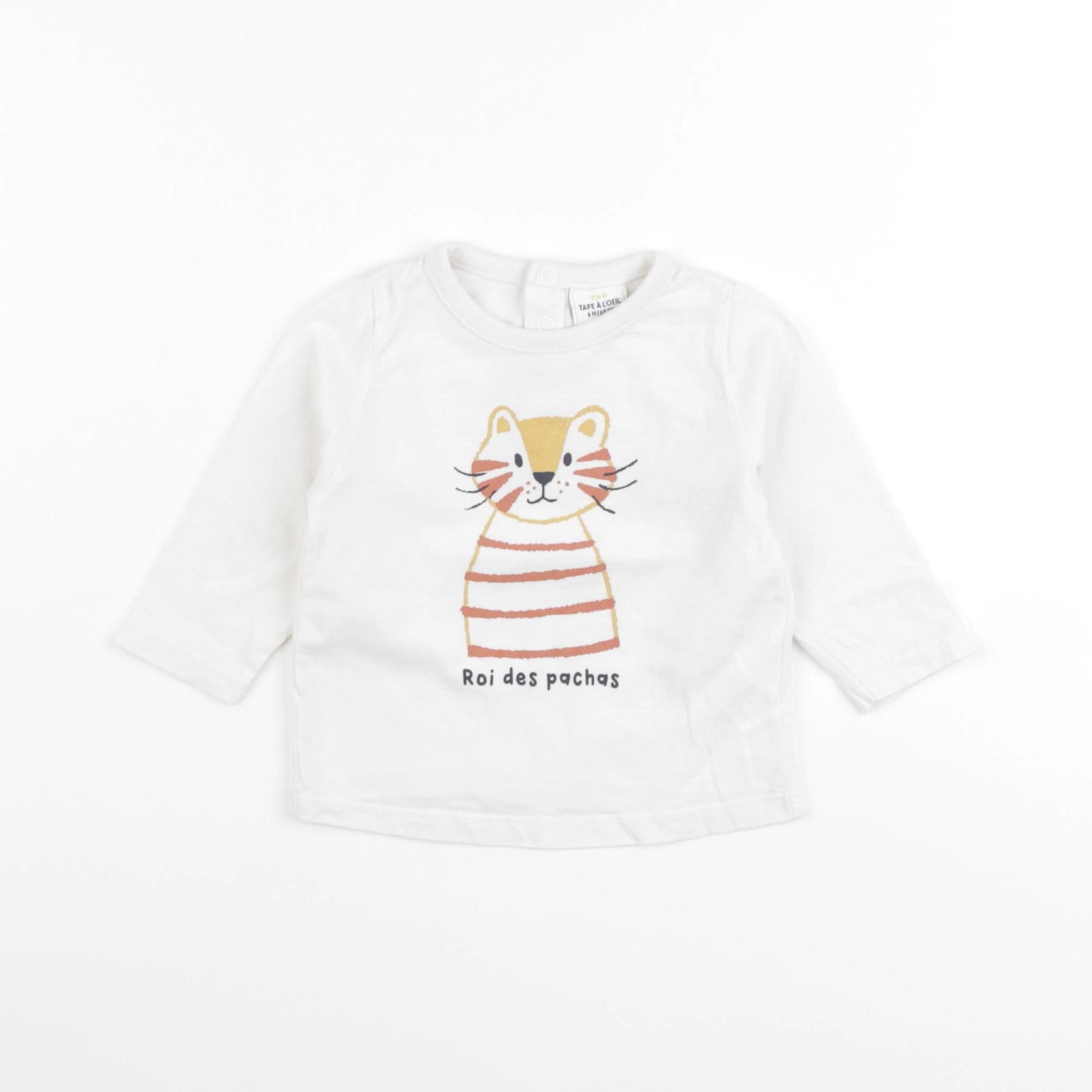 Tape à l'oeil - tee-shirt blanc - 6 mois