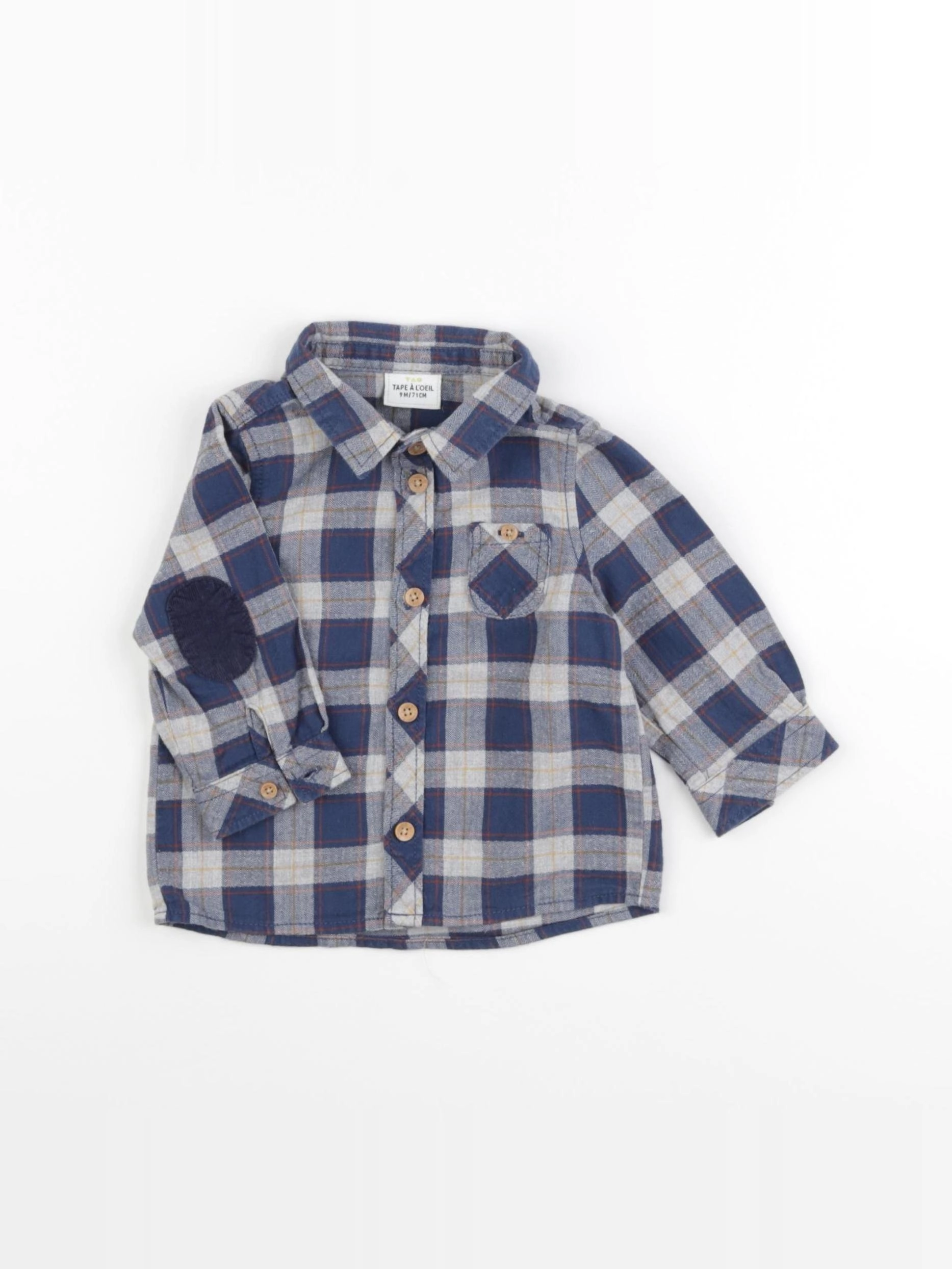 Tape à l'oeil - chemise bleu - 9 mois