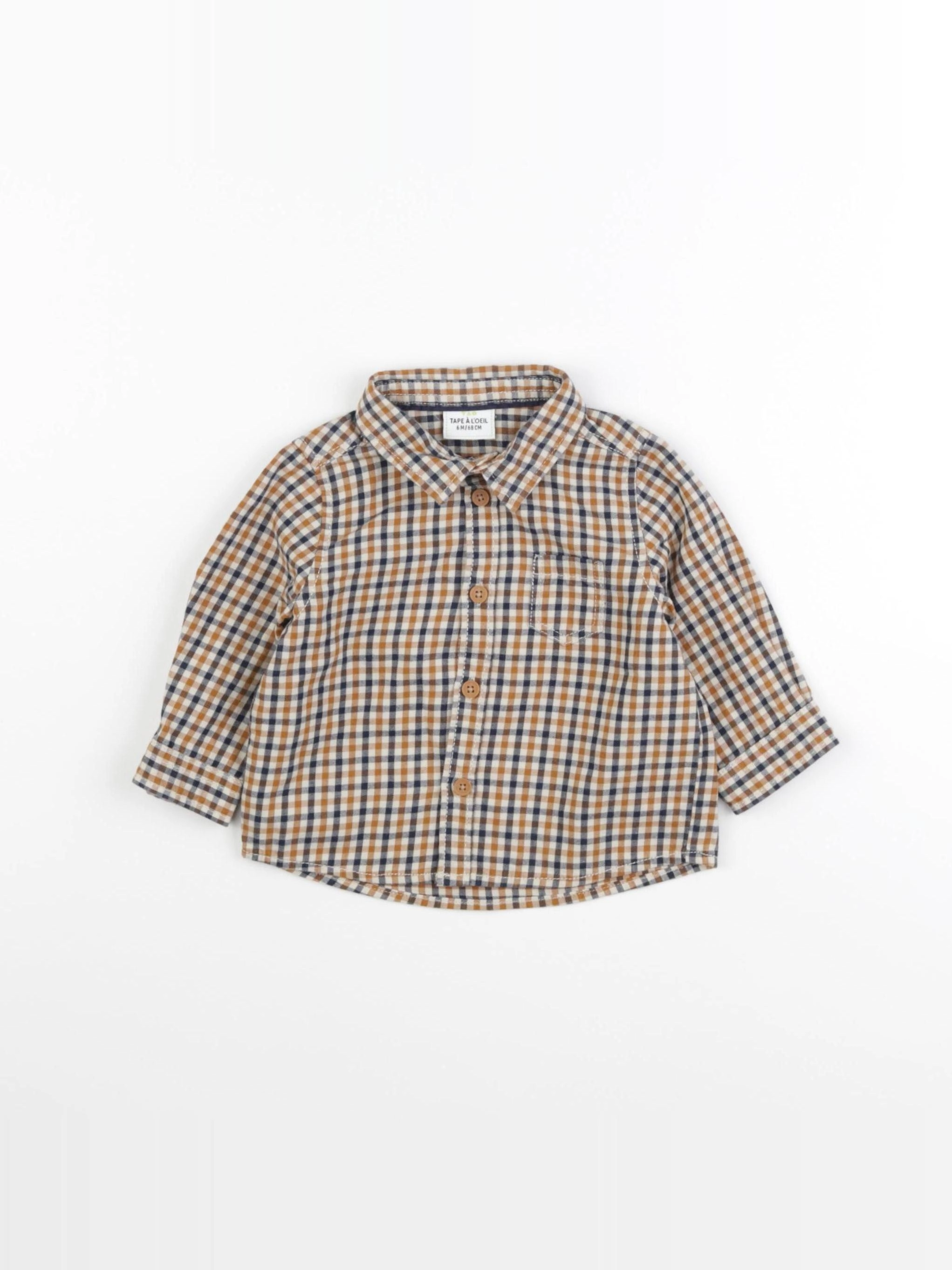 Tape à l'oeil - chemise marron - 6 mois