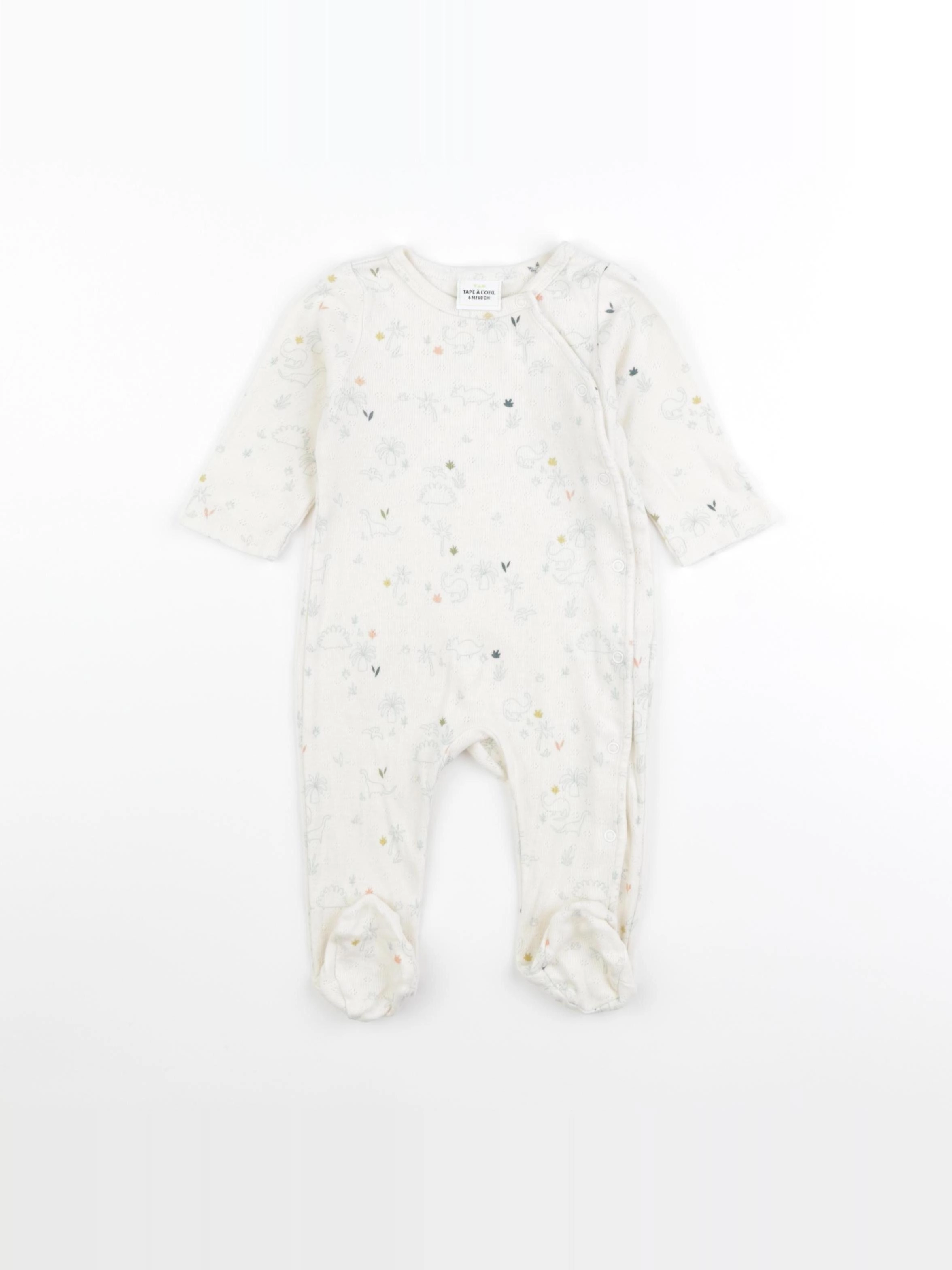 Tape à l'oeil - pyjama coton beige - 6 mois