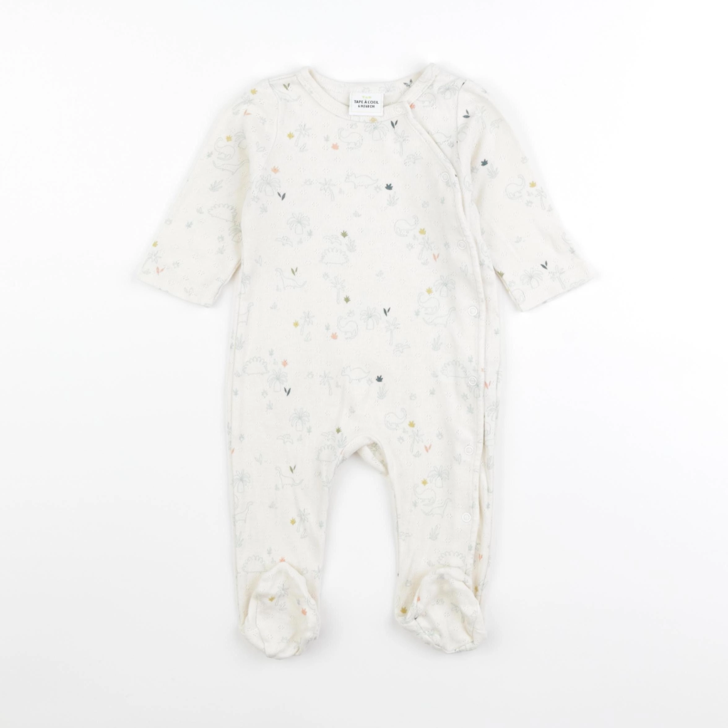 Tape à l'oeil - pyjama coton beige - 6 mois