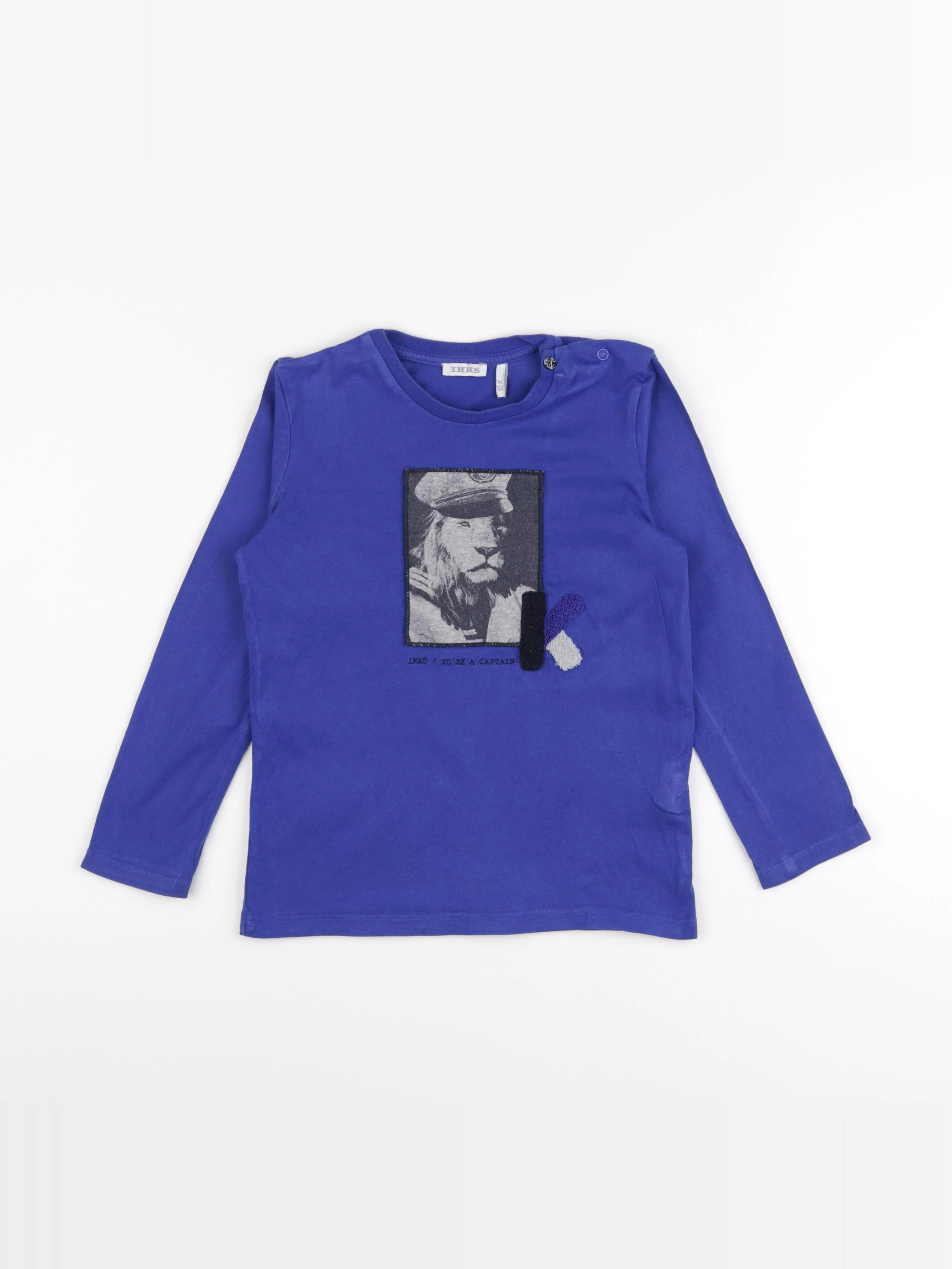 IKKS - tee-shirt bleu - 4 ans