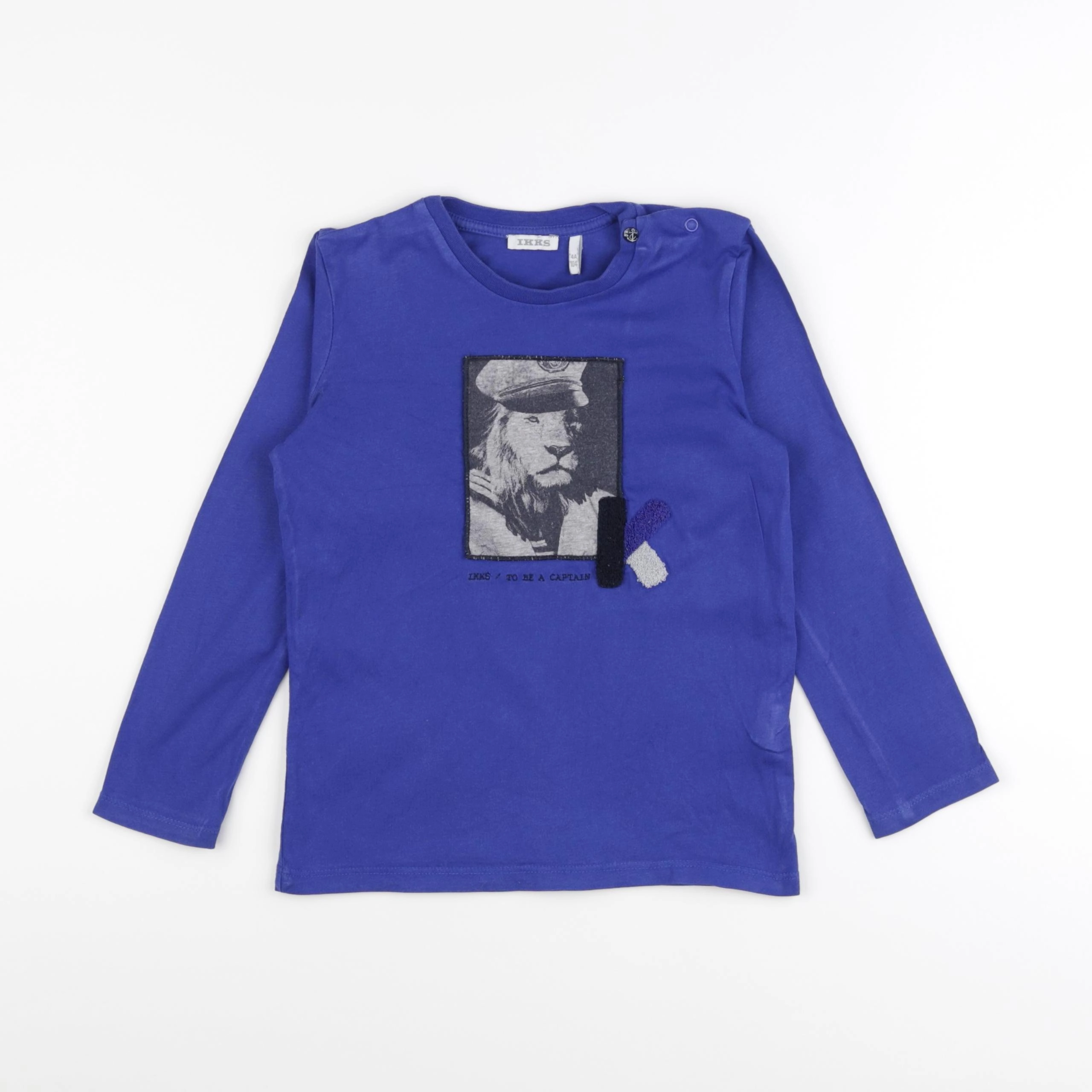 IKKS - tee-shirt bleu - 4 ans