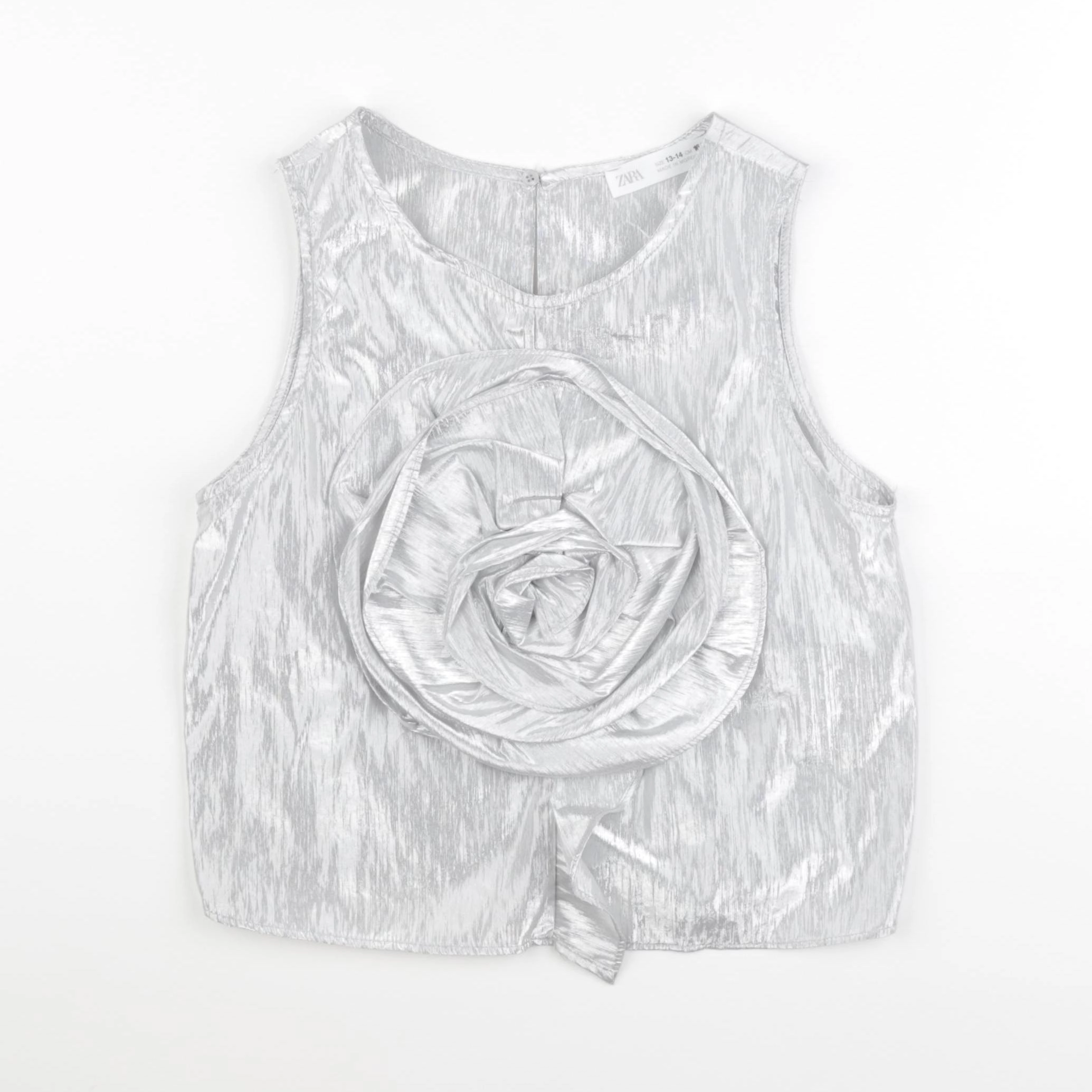 Zara - blouse argent - 13/14 ans