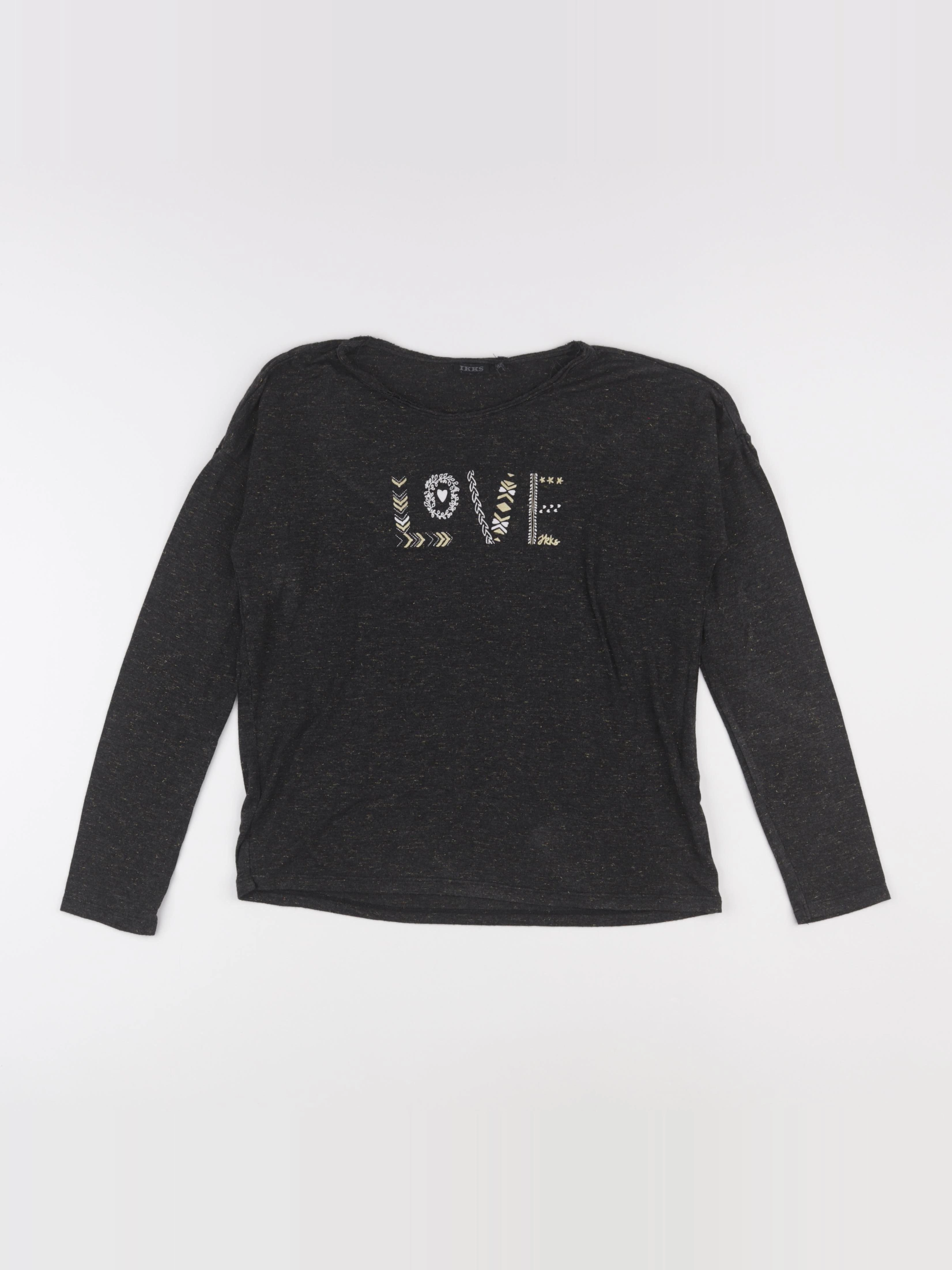 IKKS - tee-shirt noir, or - 12 ans