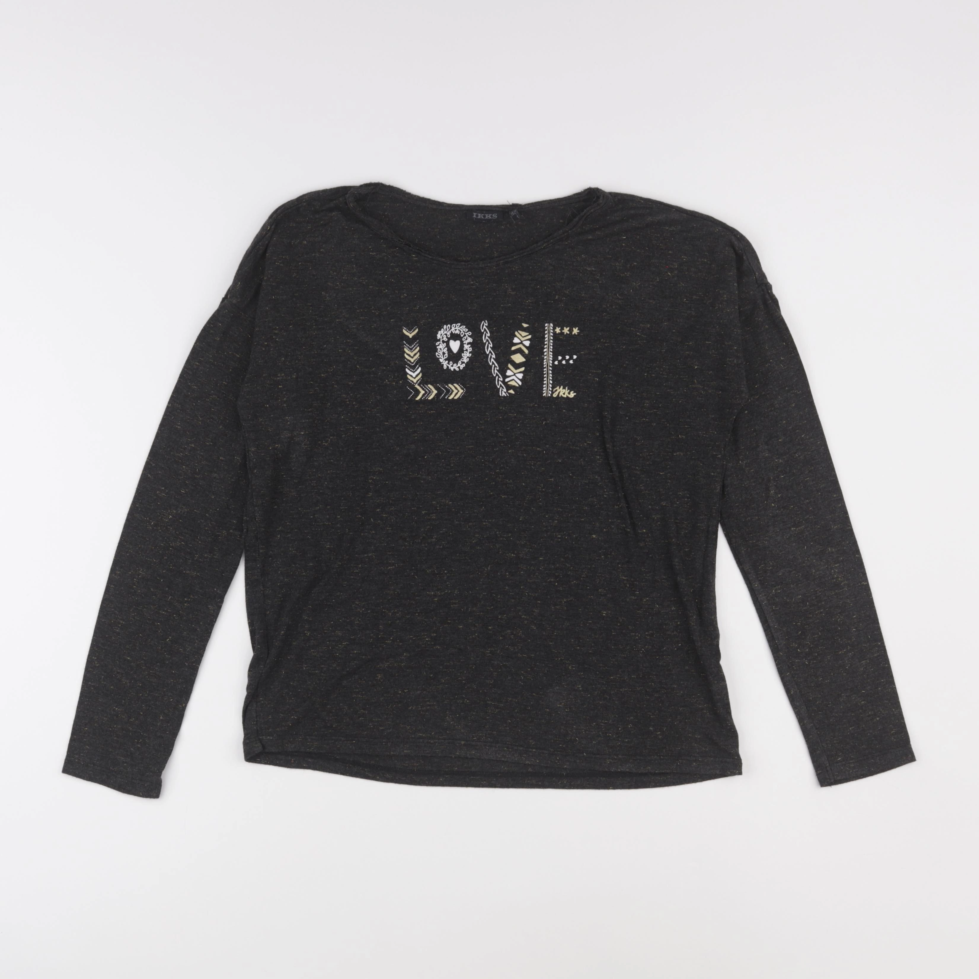 IKKS - tee-shirt noir, or - 12 ans