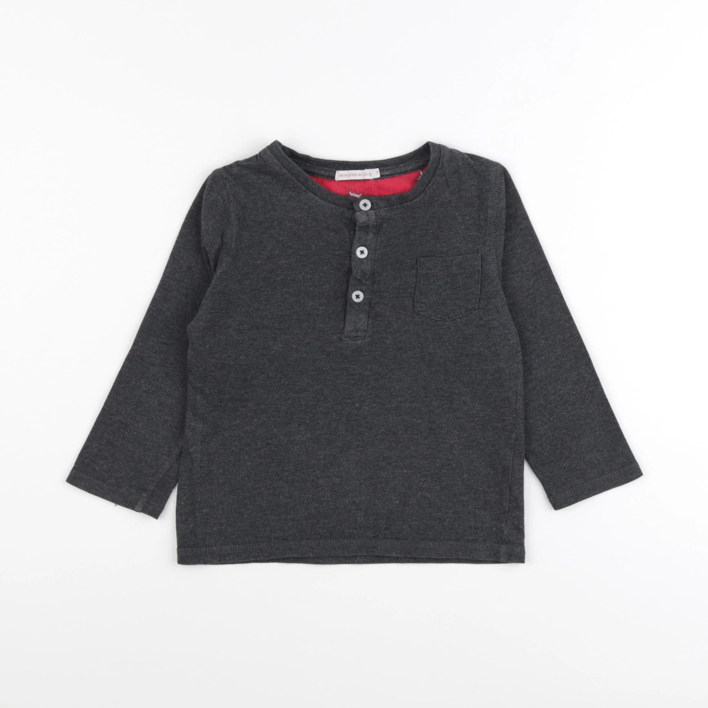 Monoprix - tee-shirt gris - 3 ans
