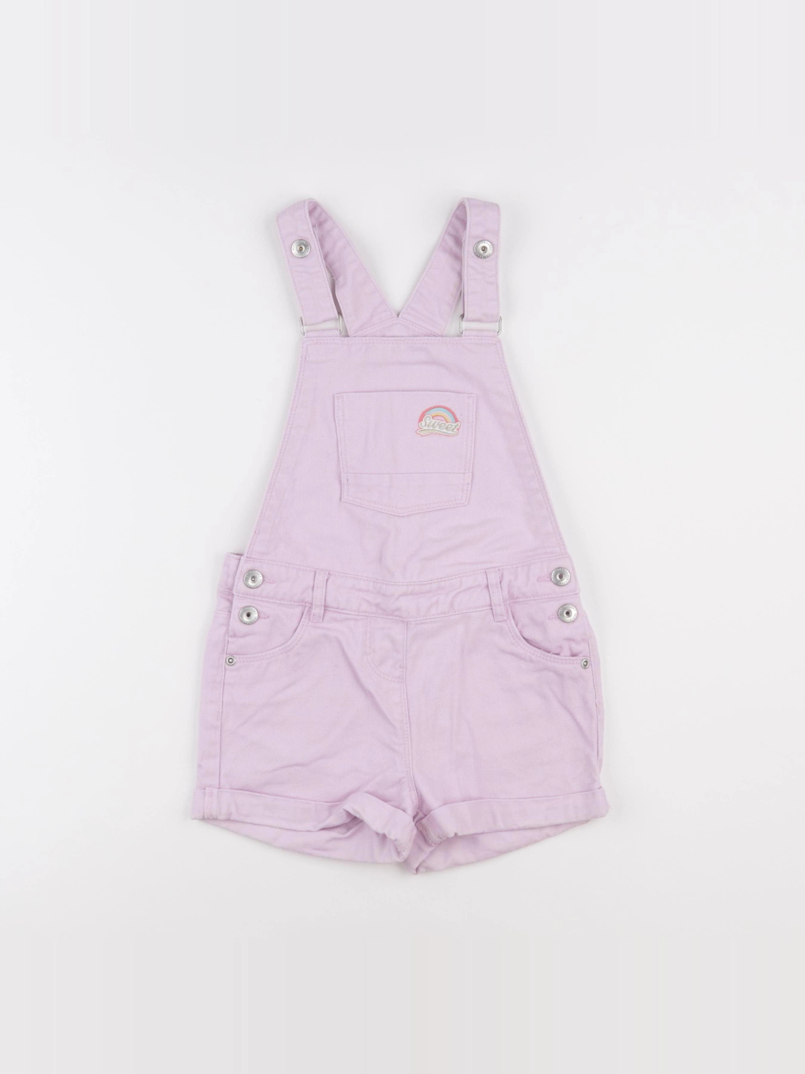 Vertbaudet - salopette violet - 8 ans