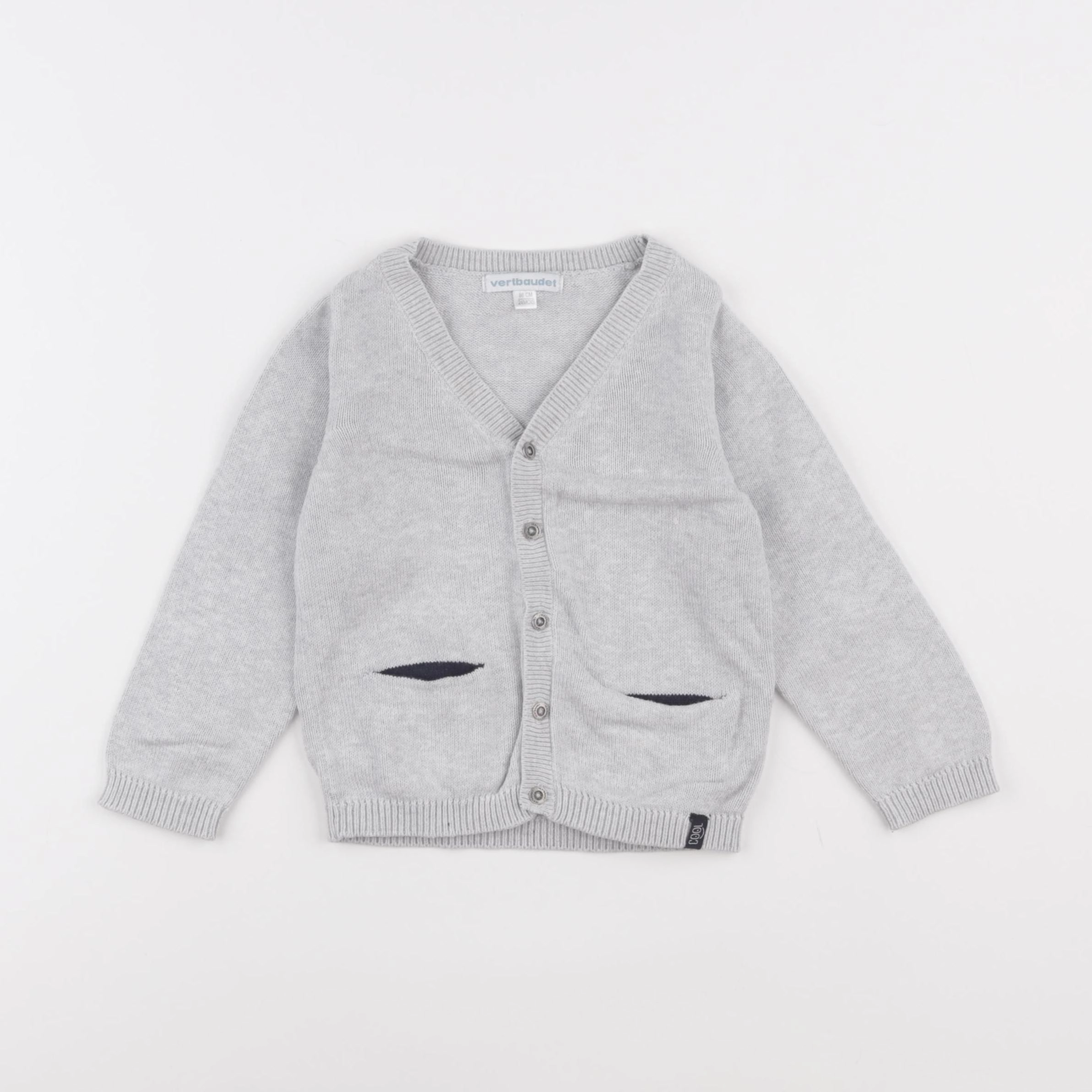 Vertbaudet - gilet gris - 24 mois