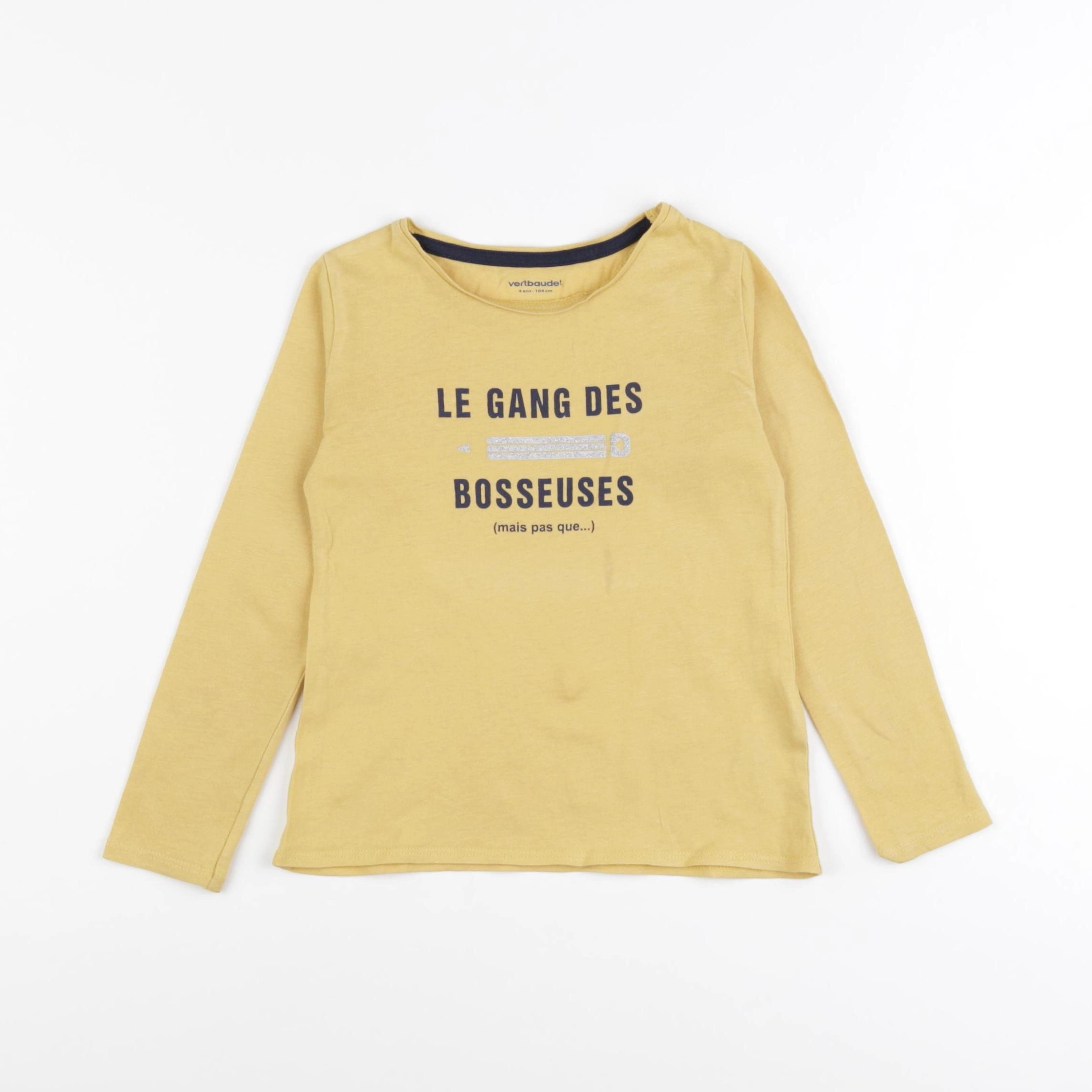 Vertbaudet - tee-shirt jaune - 4 ans