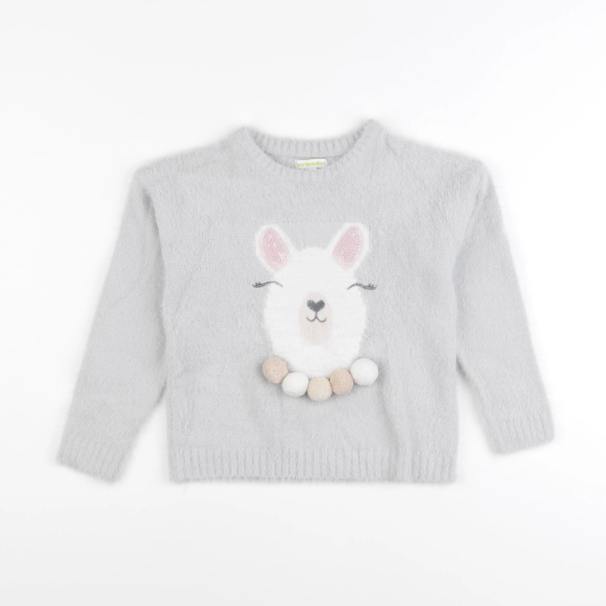 Vertbaudet - pull gris - 6 ans