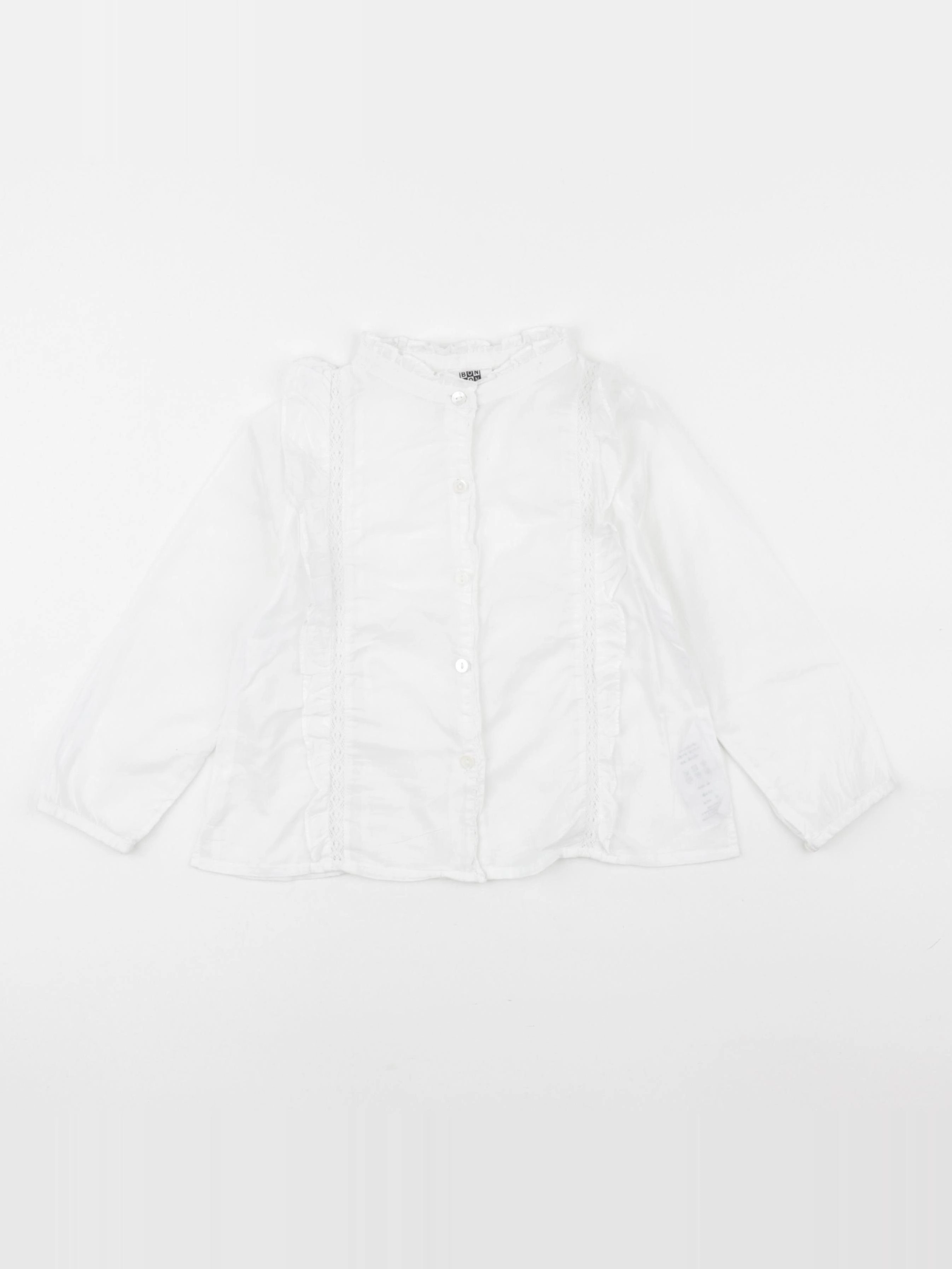 Bonton - blouse blanc - 4 ans