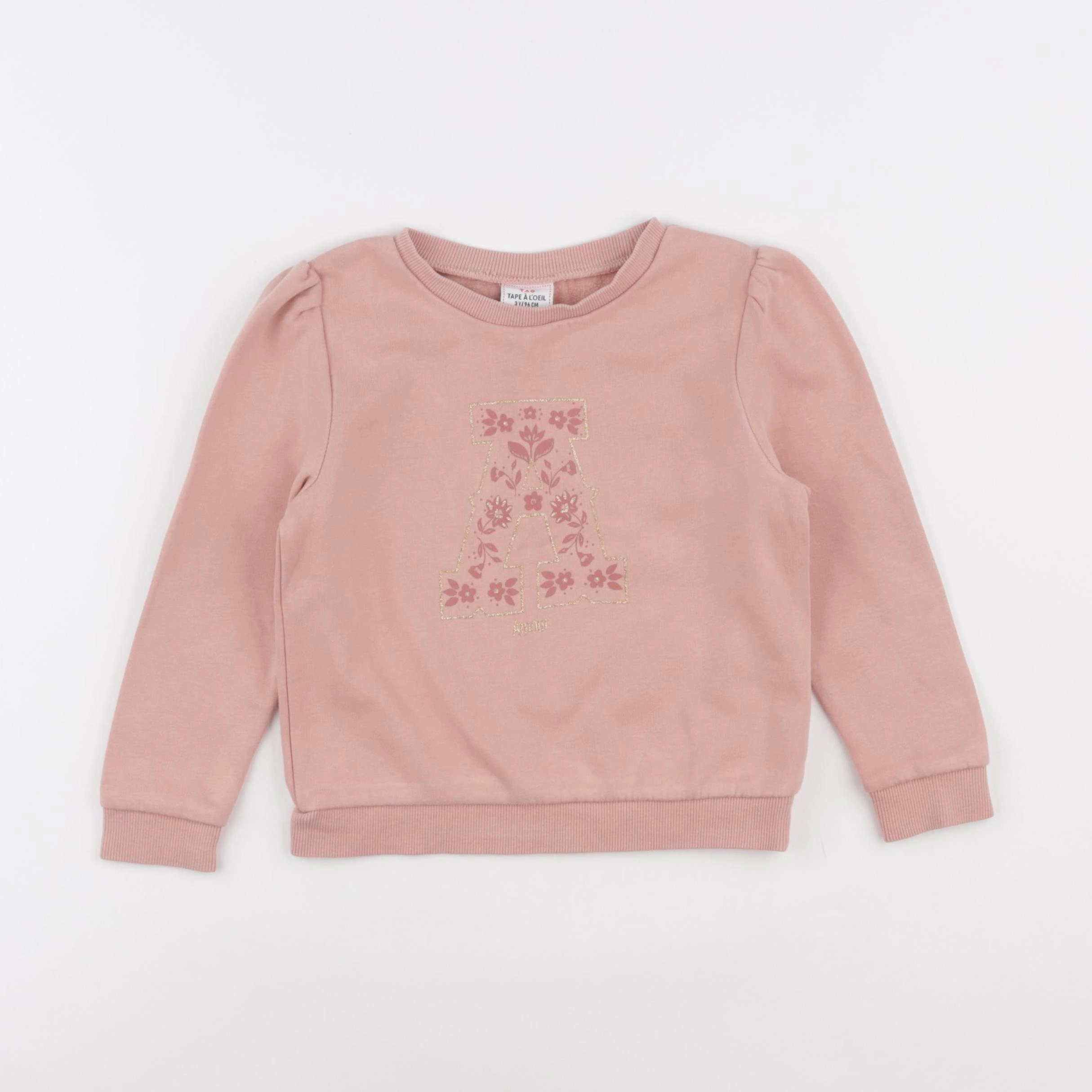 Tape à l'oeil - sweat rose - 3 ans