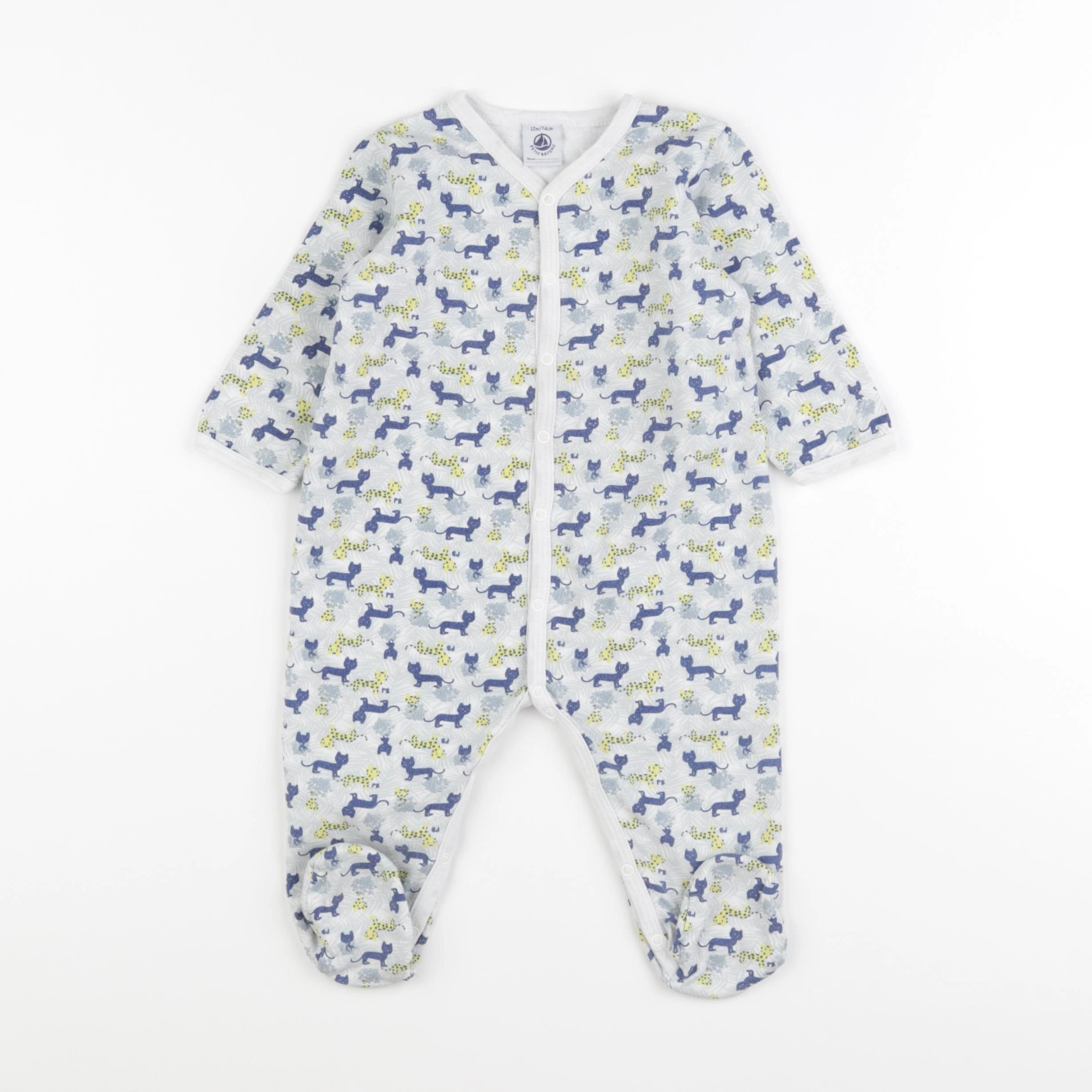 Petit Bateau - pyjama coton multicolore - 12 mois
