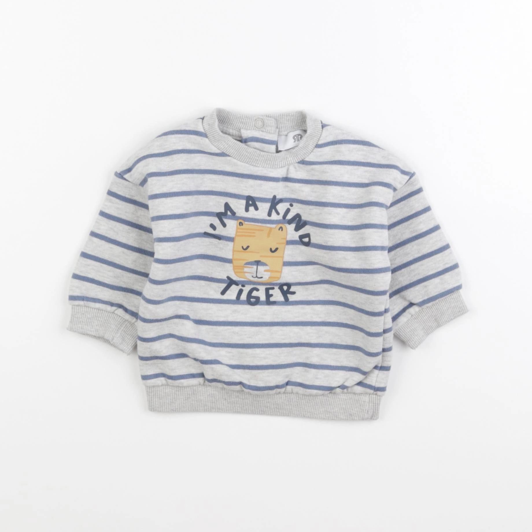 La Redoute - sweat bleu, gris - 6 mois