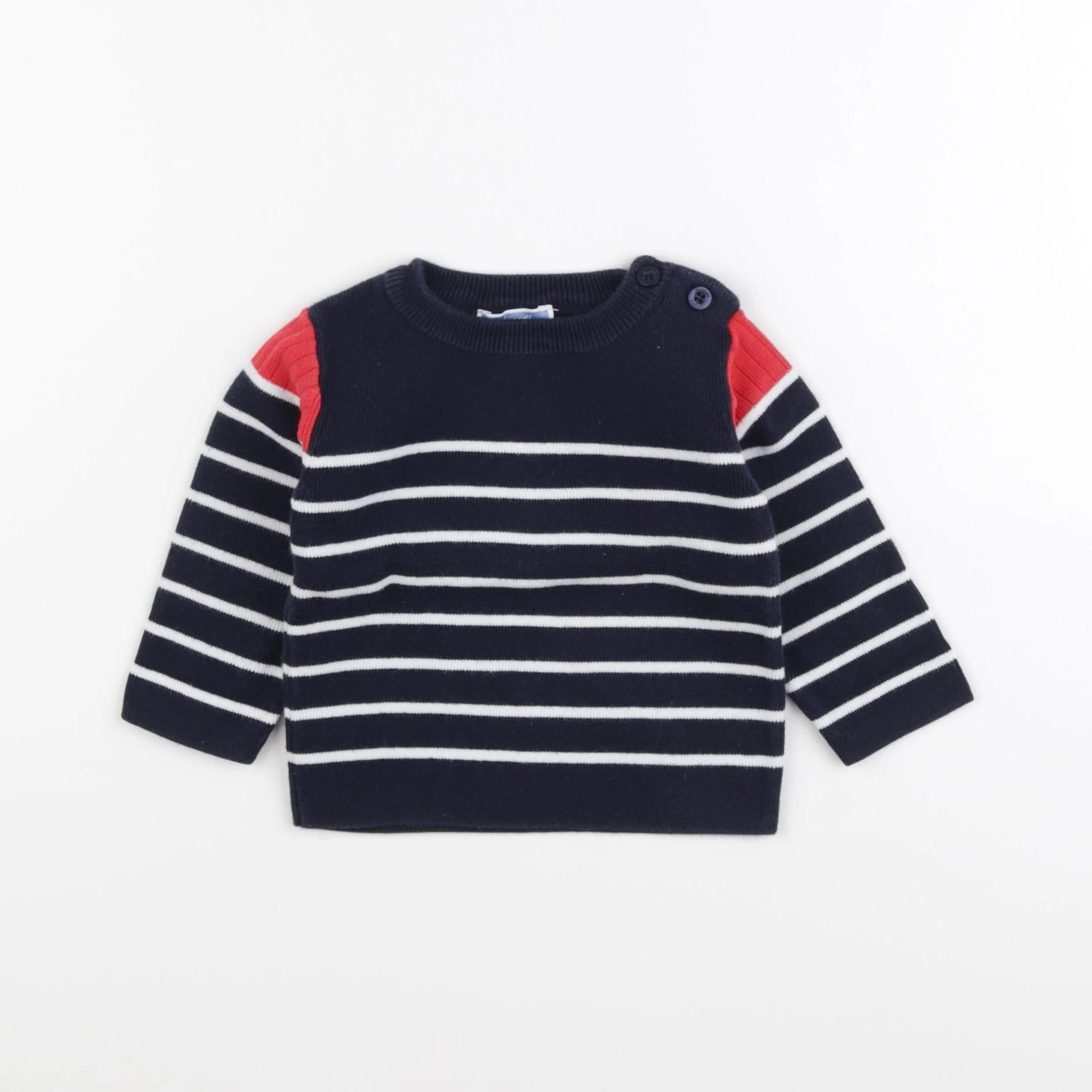 Jacadi - pull bleu - 12 mois