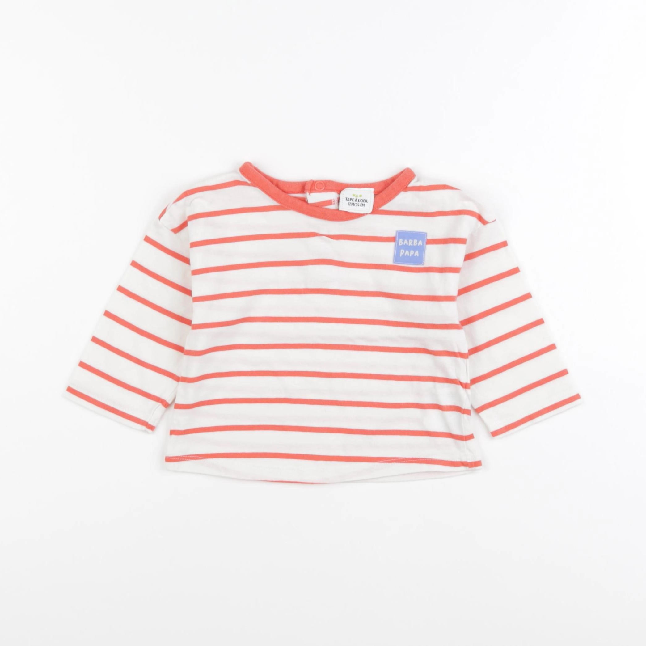 Tape à l'oeil - tee-shirt rouge, blanc - 12 mois